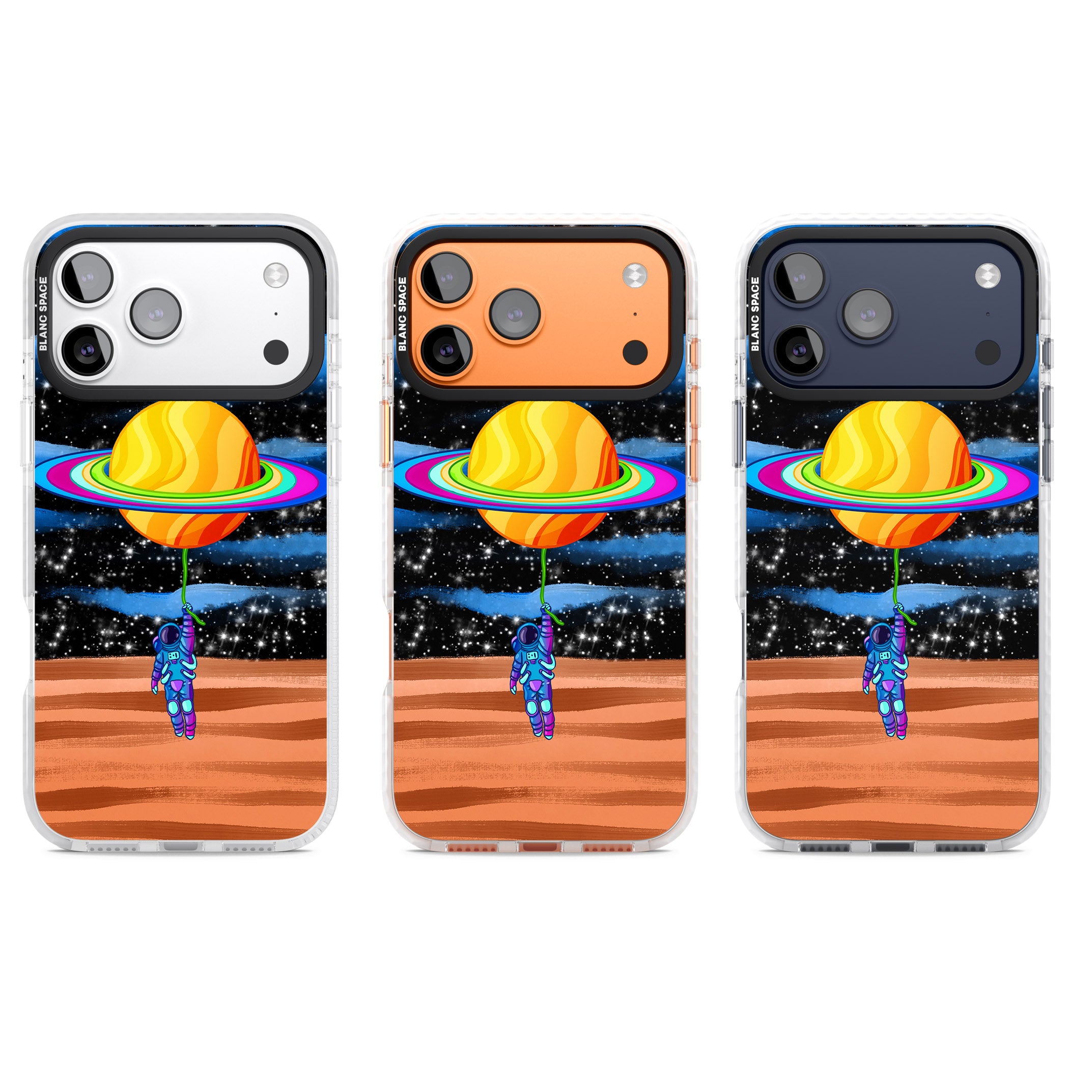 World On Helium iPhone 17 Pro Impact Clear Phone Case APT Impact Protection