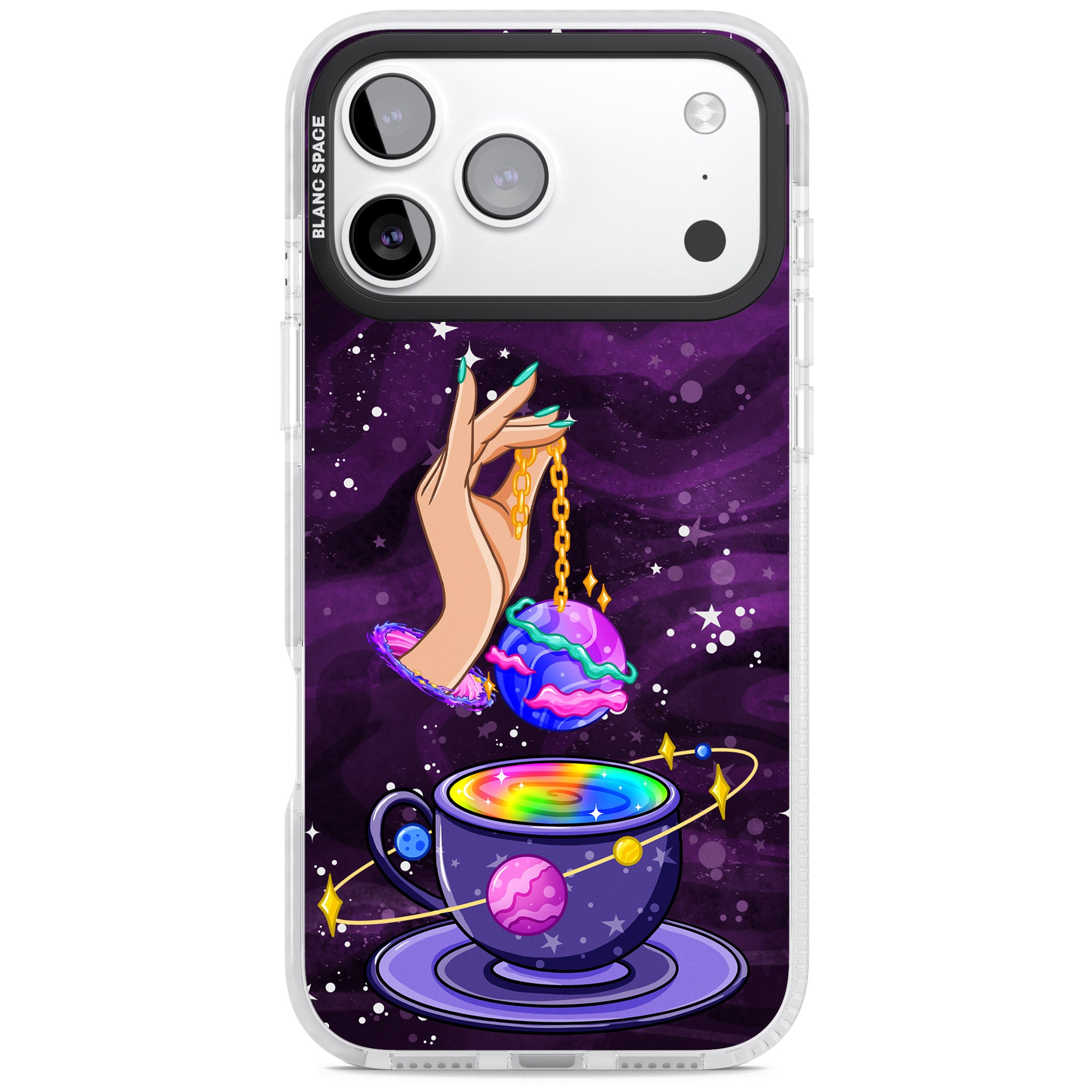 Space Tea iPhone 17 Pro Impact Clear Phone Case