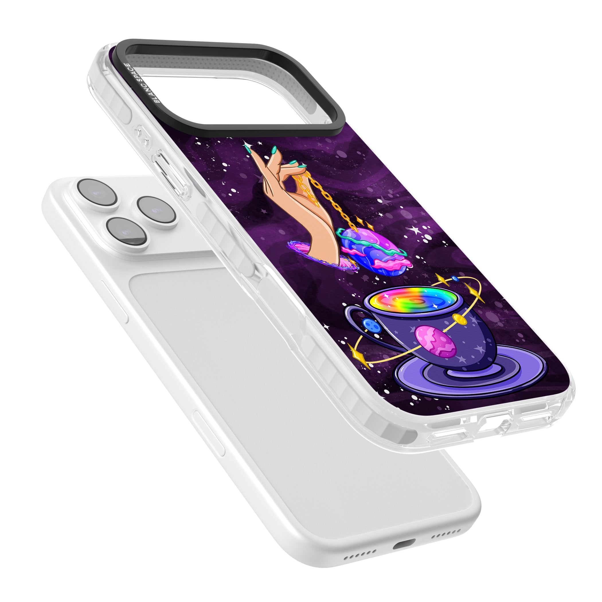 Space Tea iPhone 17 Pro Impact Clear Phone Case Colours