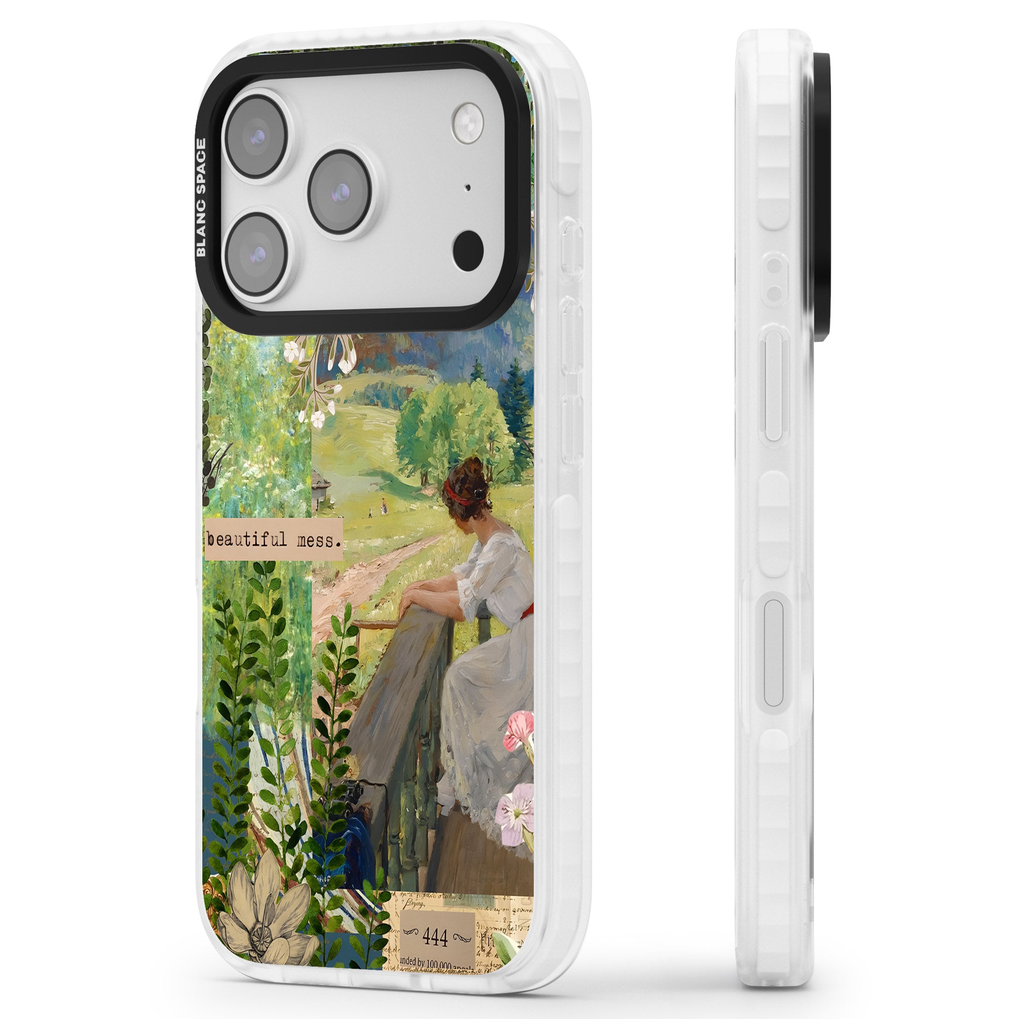 Beautiful Mess iPhone 17 Pro Impact Clear Phone Case Side Profile