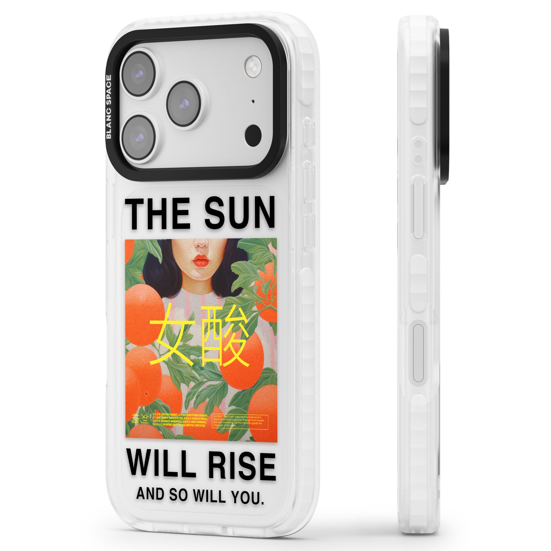 The Sun Will Rise iPhone 17 Pro Impact Clear Phone Case Side Profile