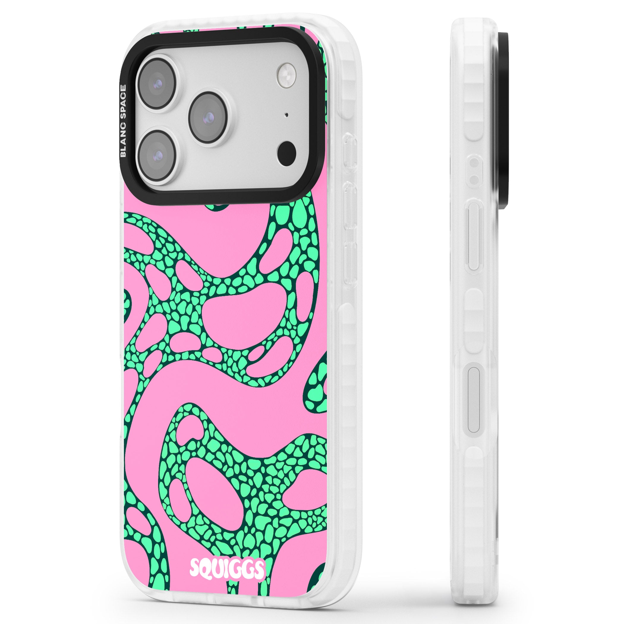 Alien Glow iPhone 17 Pro Max Impact Clear Phone Case Side Profile