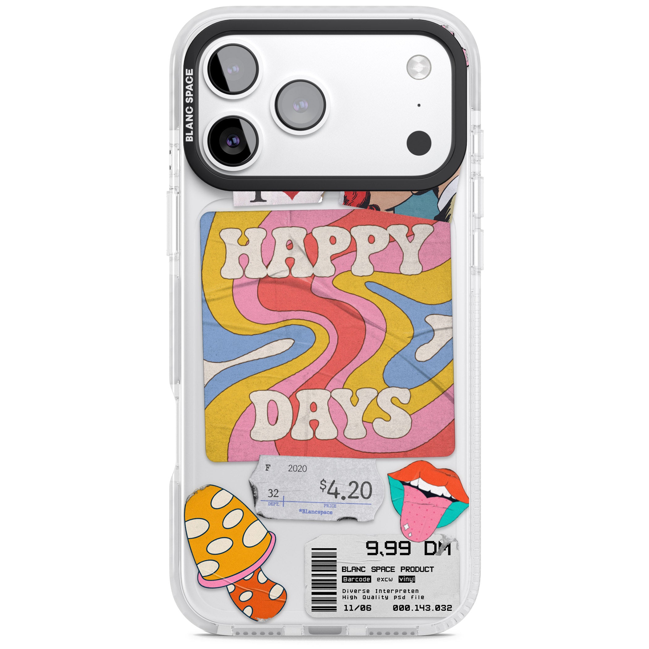 Groovy Trip iPhone 17 Pro Impact Clear Phone Case