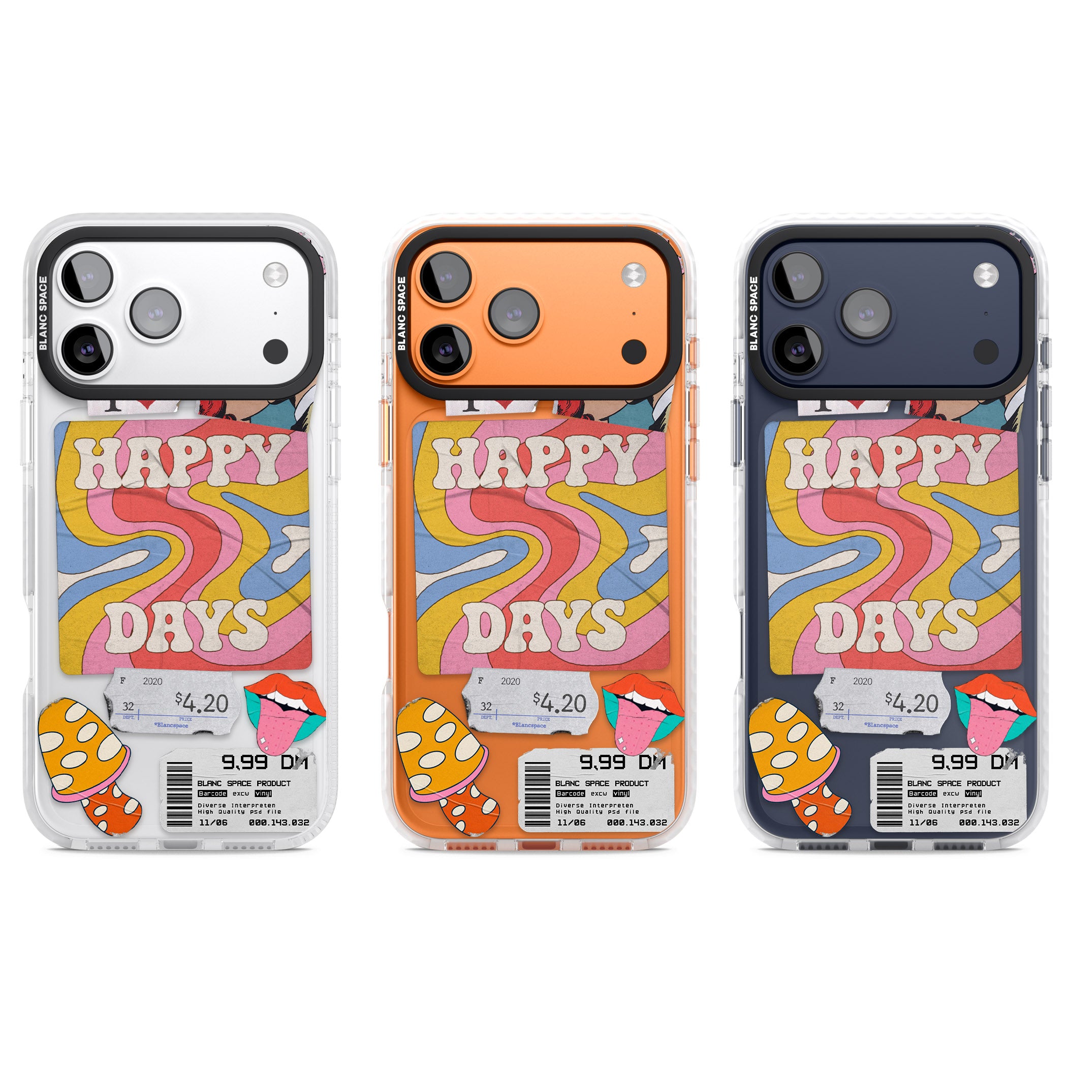 Groovy Trip iPhone 17 Pro Impact Clear Phone Case APT Impact Protection