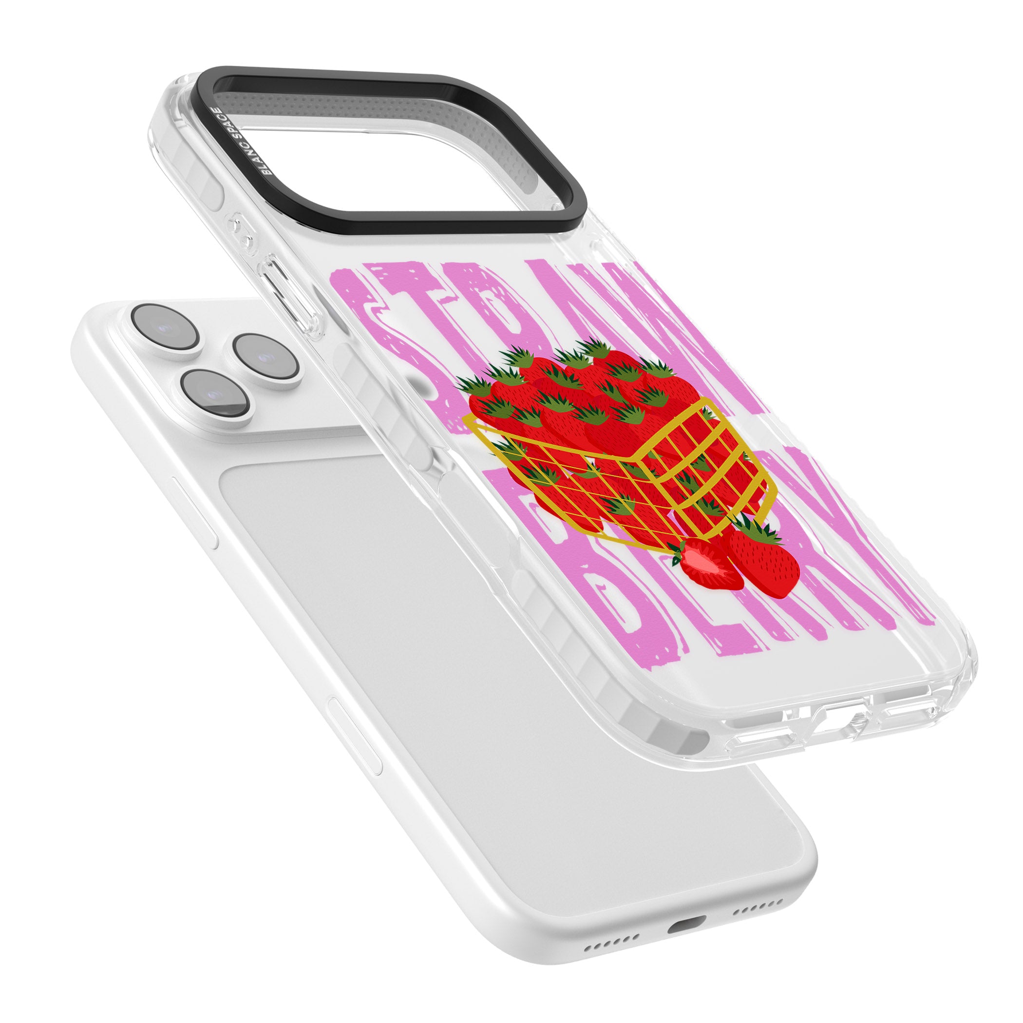 Strawberry Basket iPhone 17 Pro Impact Clear Phone Case Colours