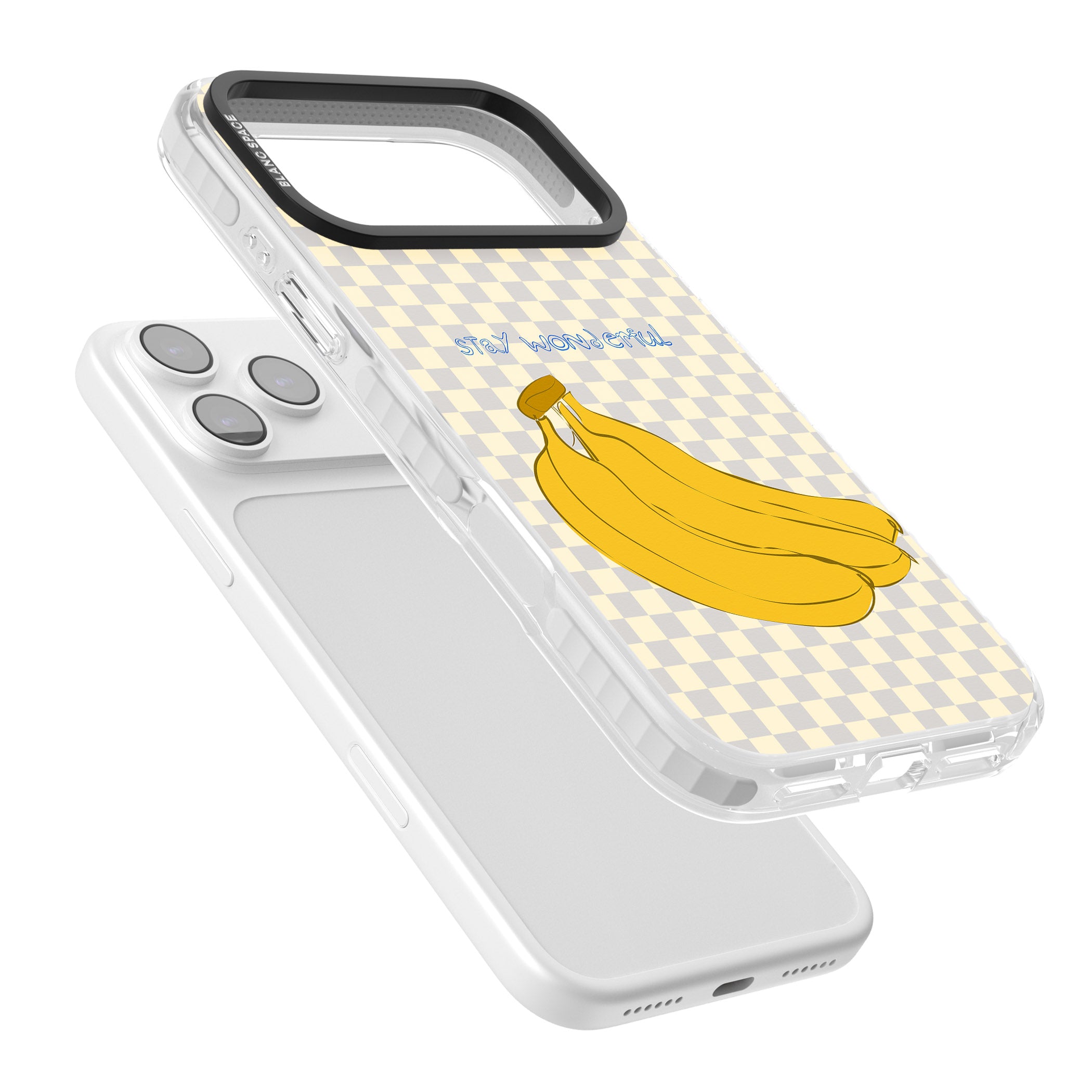 Stay Wonderful Banana iPhone 17 Pro Impact Clear Phone Case Colours