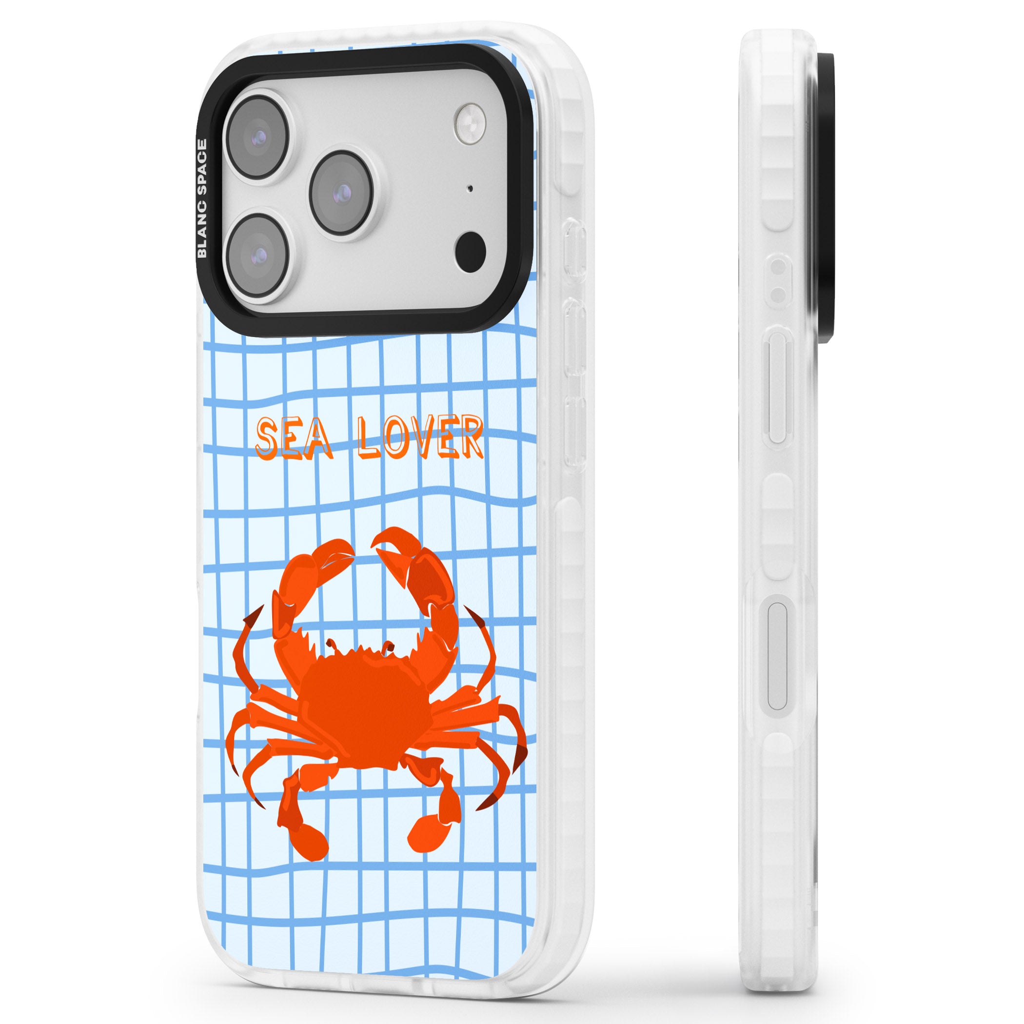 Sea Lover iPhone 17 Pro Impact Clear Phone Case Side Profile