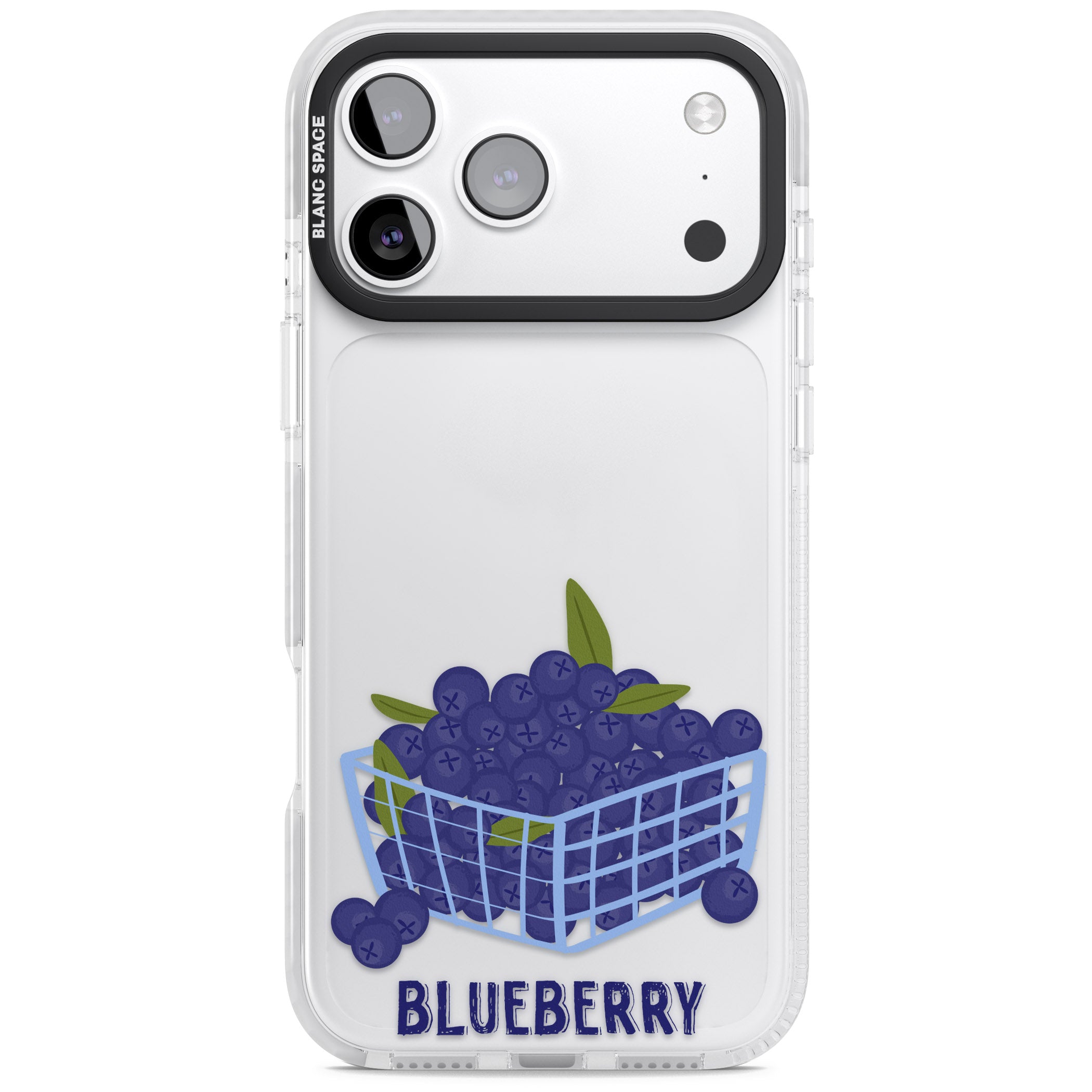 Blueberry Basket iPhone 17 Pro Impact Clear Phone Case
