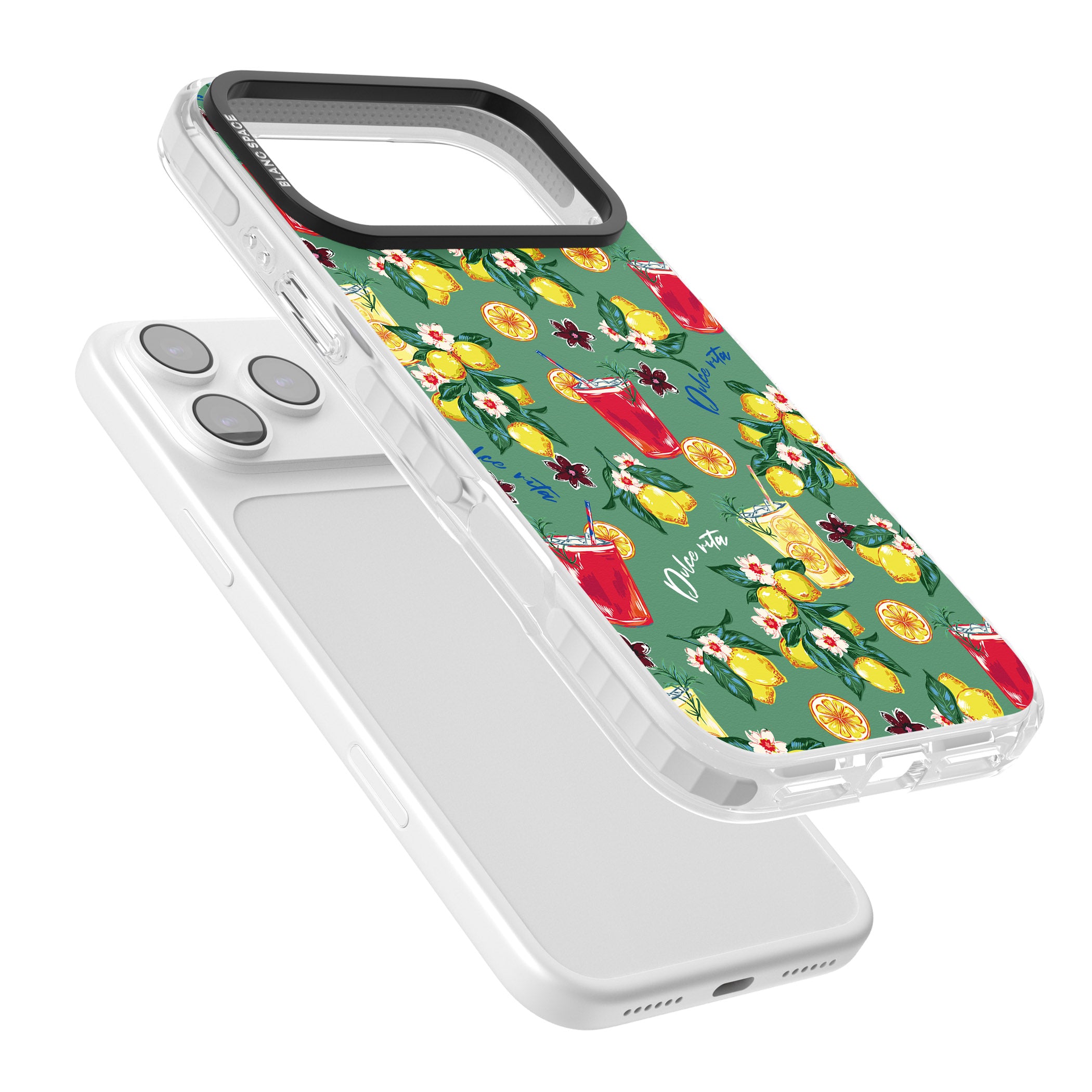 Lemon Cocktails iPhone 17 Pro Impact Clear Phone Case Colours