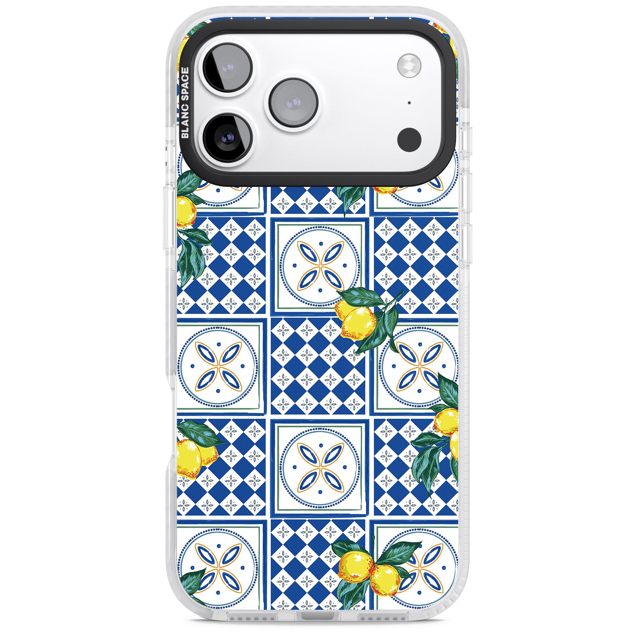 Lemon Tiles iPhone 17 Pro Impact Clear Phone Case