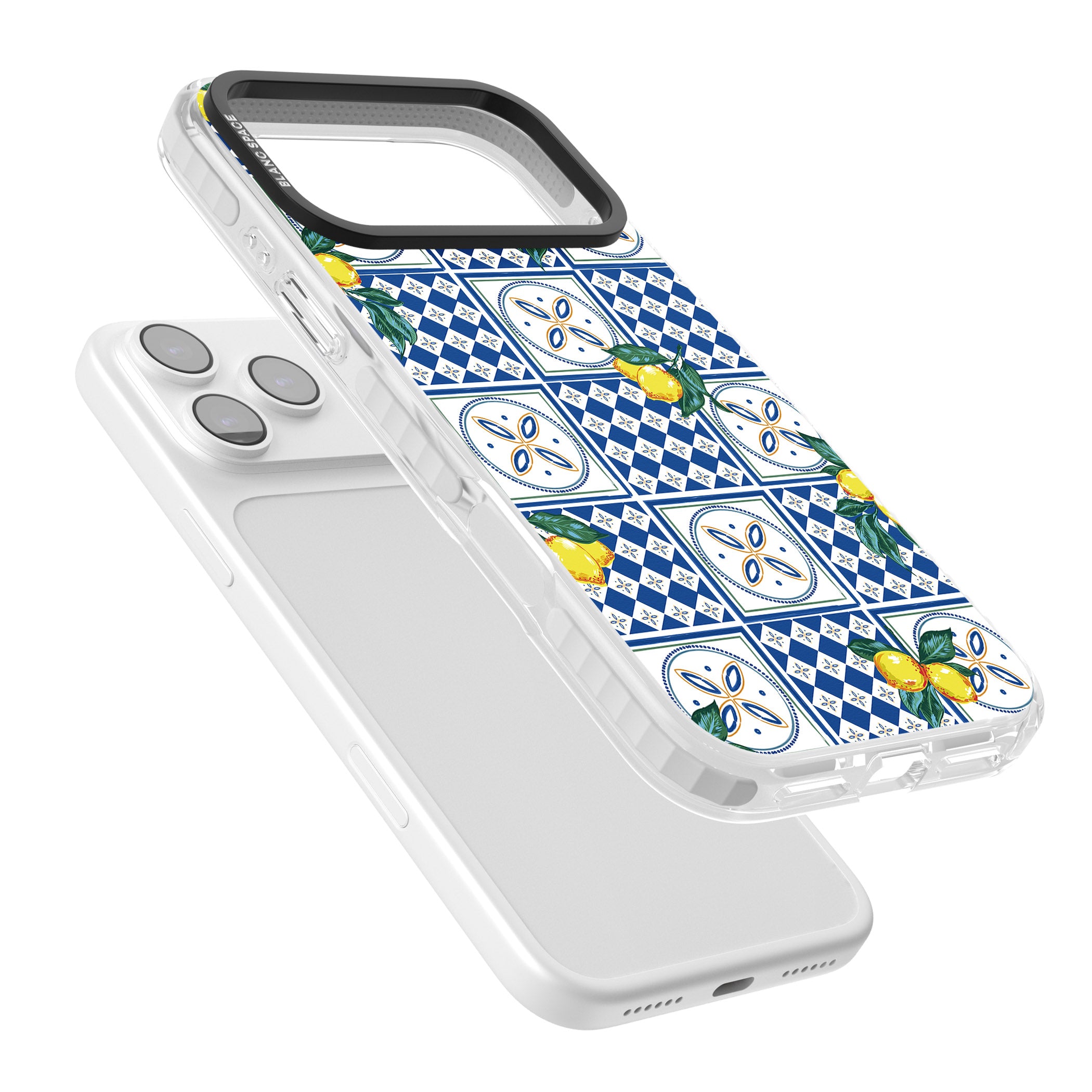 Lemon Tiles iPhone 17 Pro Impact Clear Phone Case Colours