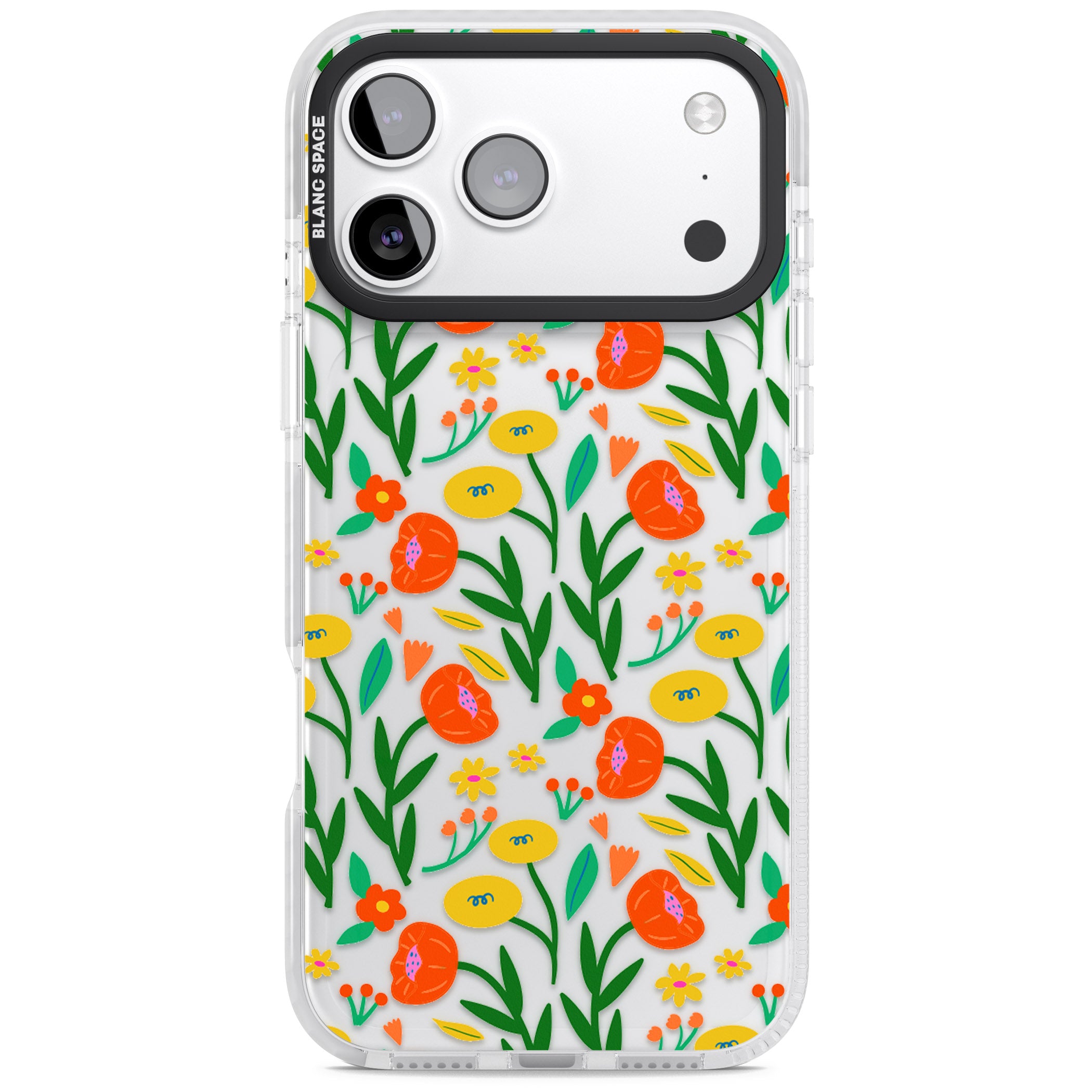 Summer Flower Fiesta iPhone 17 Pro Max Impact Clear Phone Case