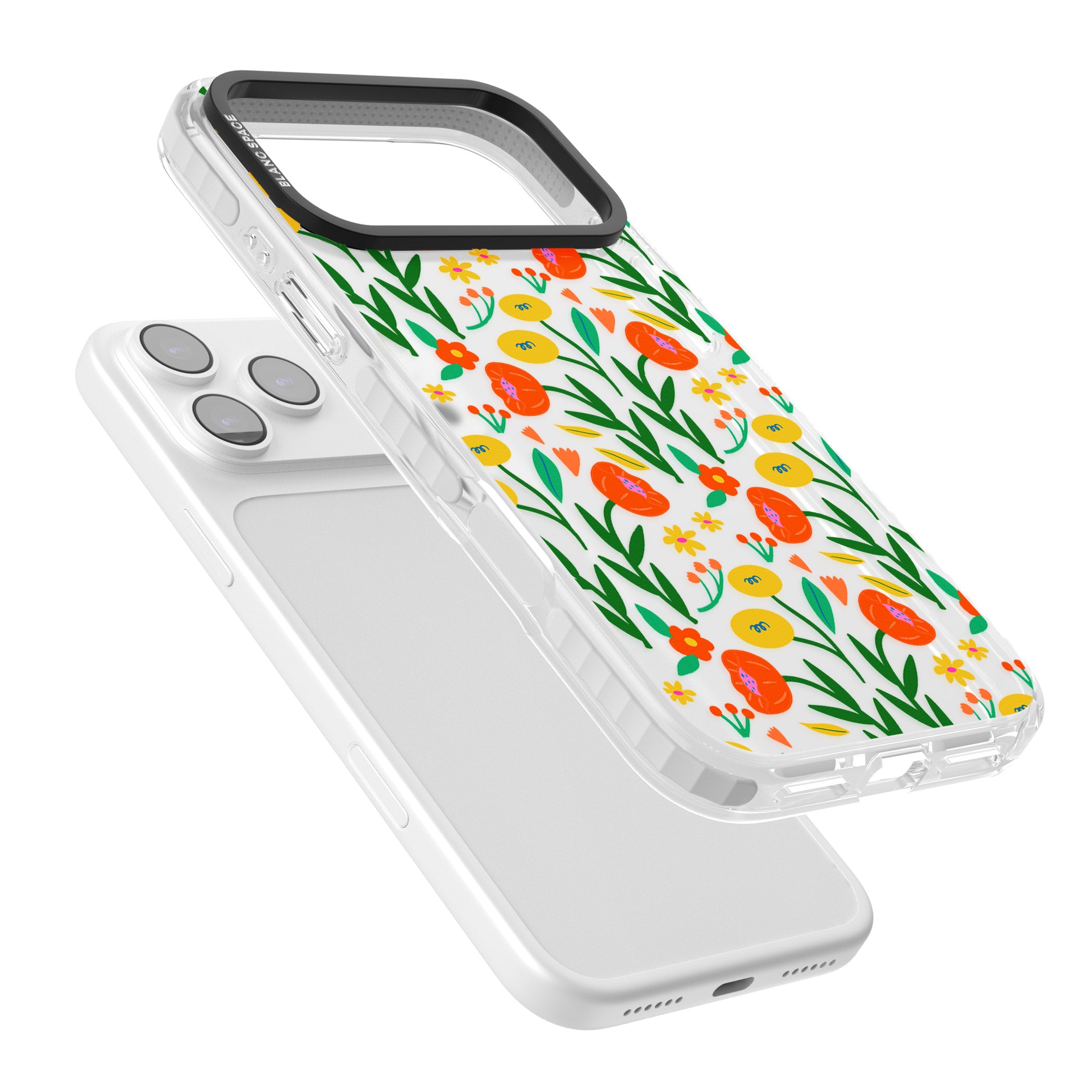 Summer Flower Fiesta iPhone 17 Pro Impact Clear Phone Case Colours