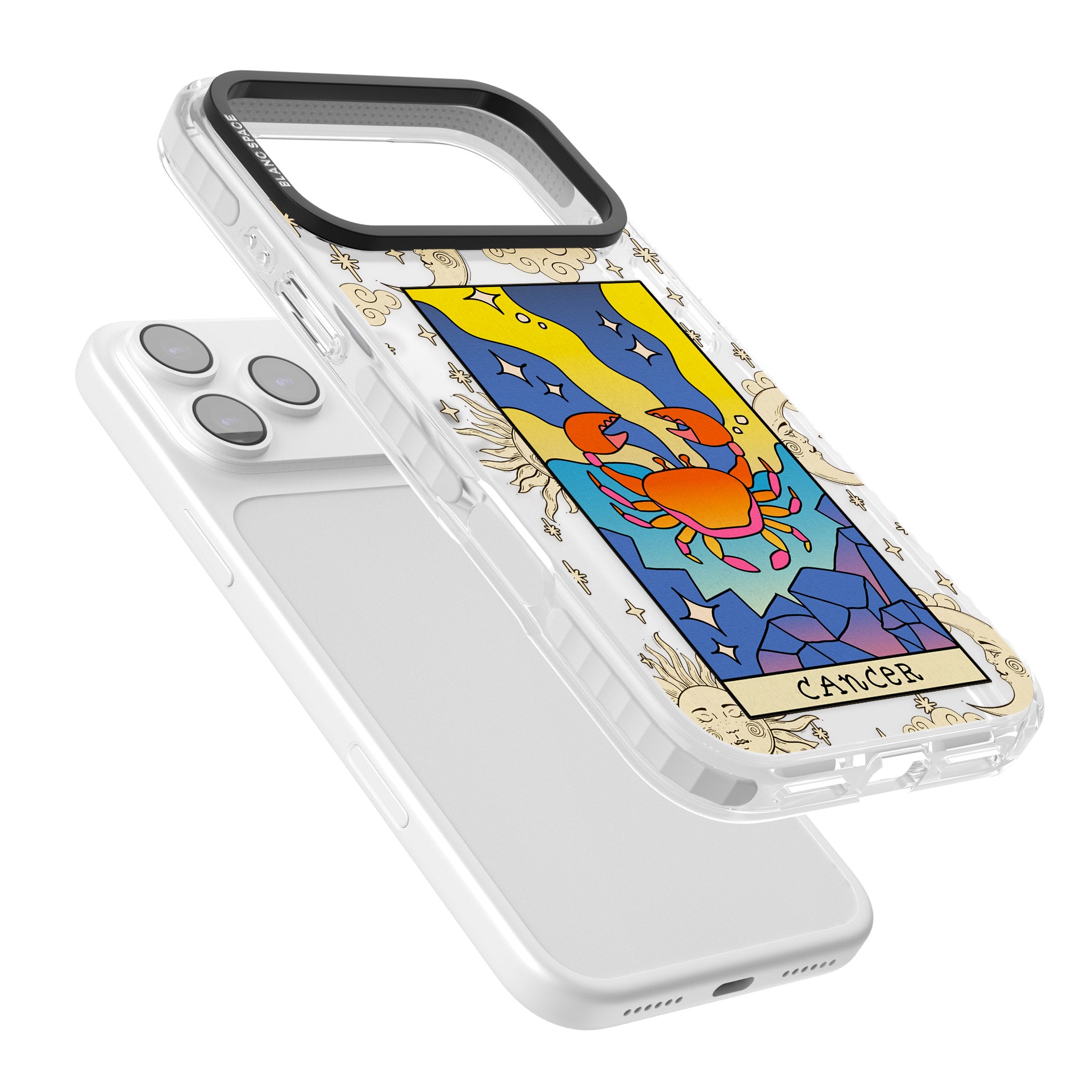 Celestial Zodiac Cancer iPhone 17 Pro Impact Clear Phone Case Colours