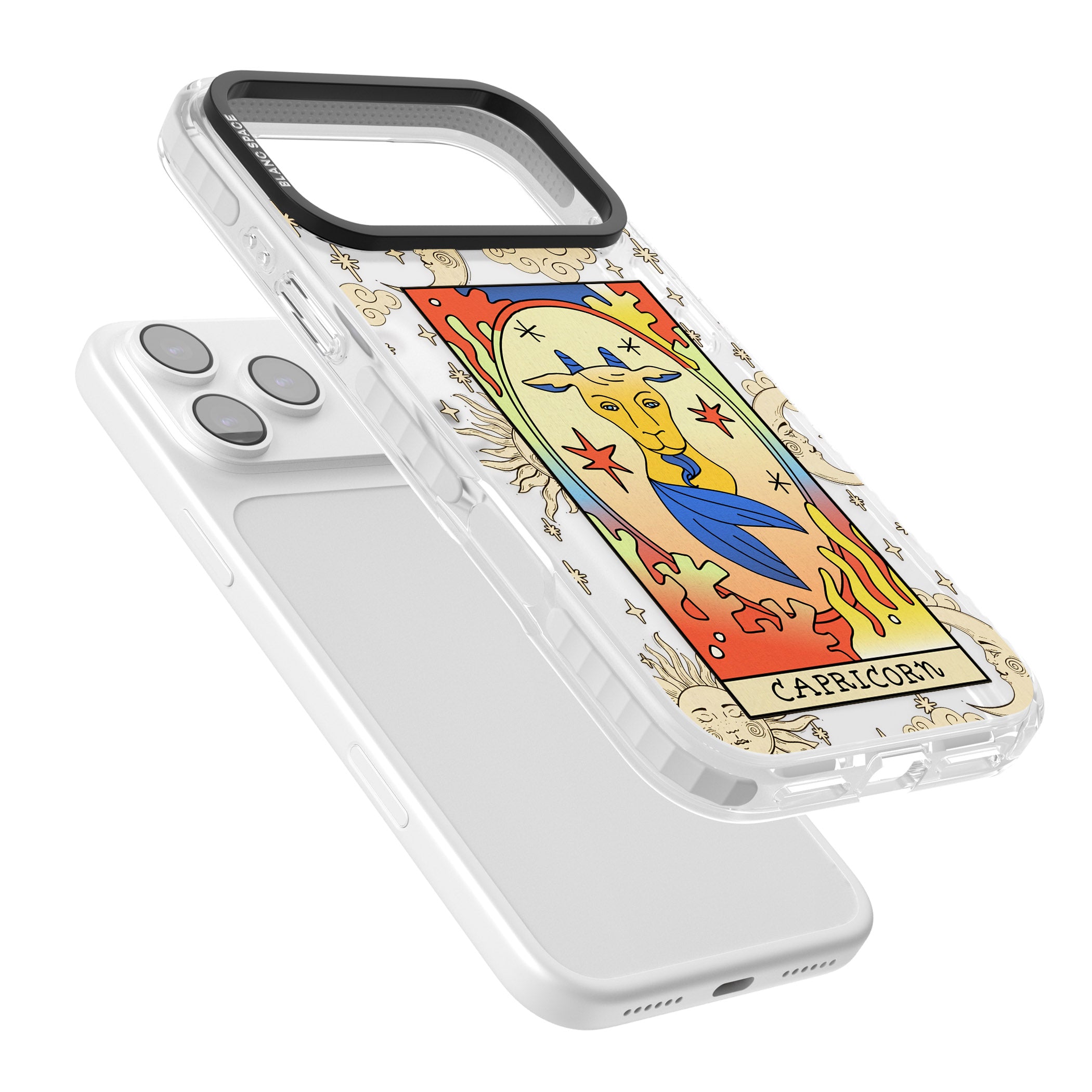 Celestial Zodiac Capricorn iPhone 17 Pro Impact Clear Phone Case Colours