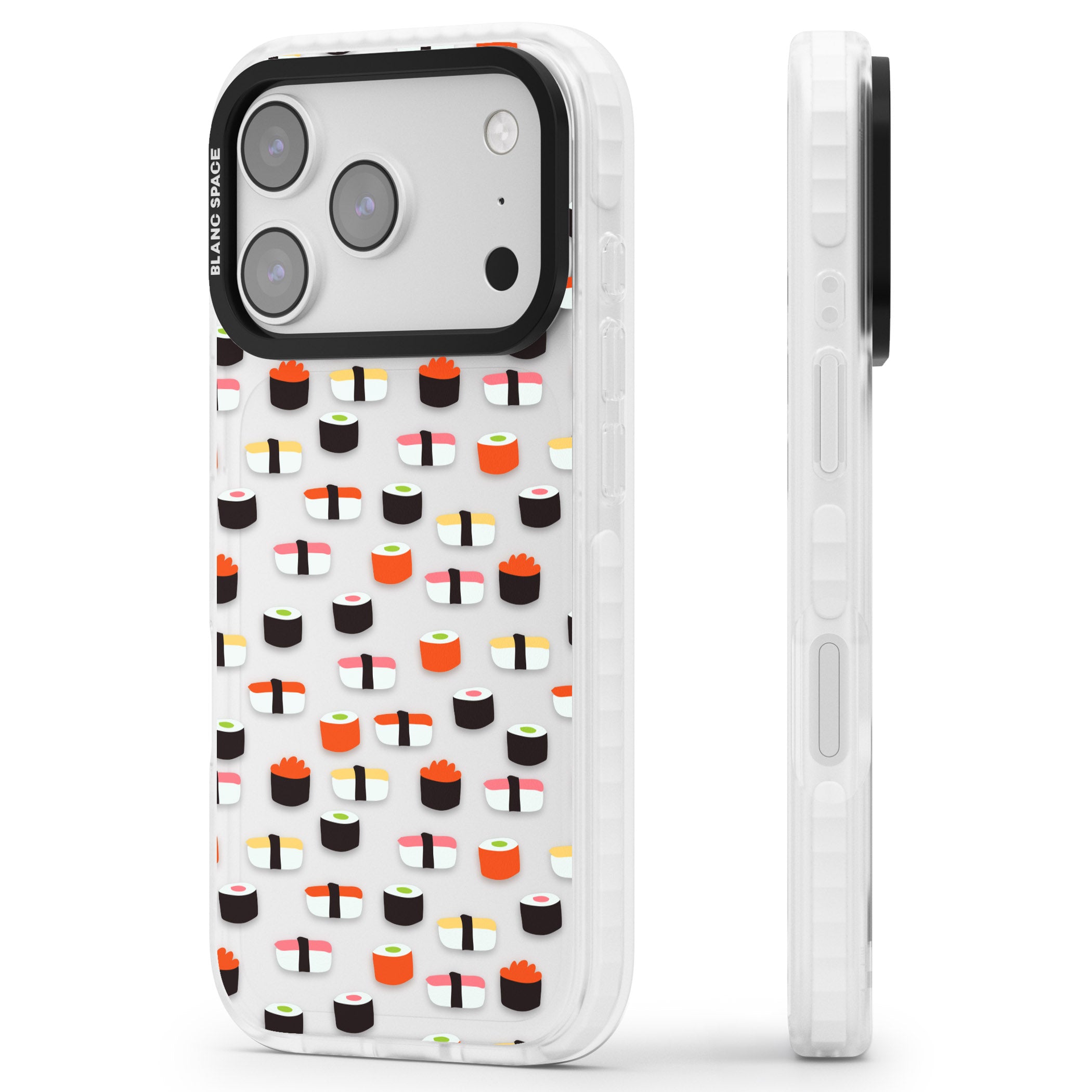 Sushi Pop iPhone 17 Pro Impact Clear Phone Case Side Profile