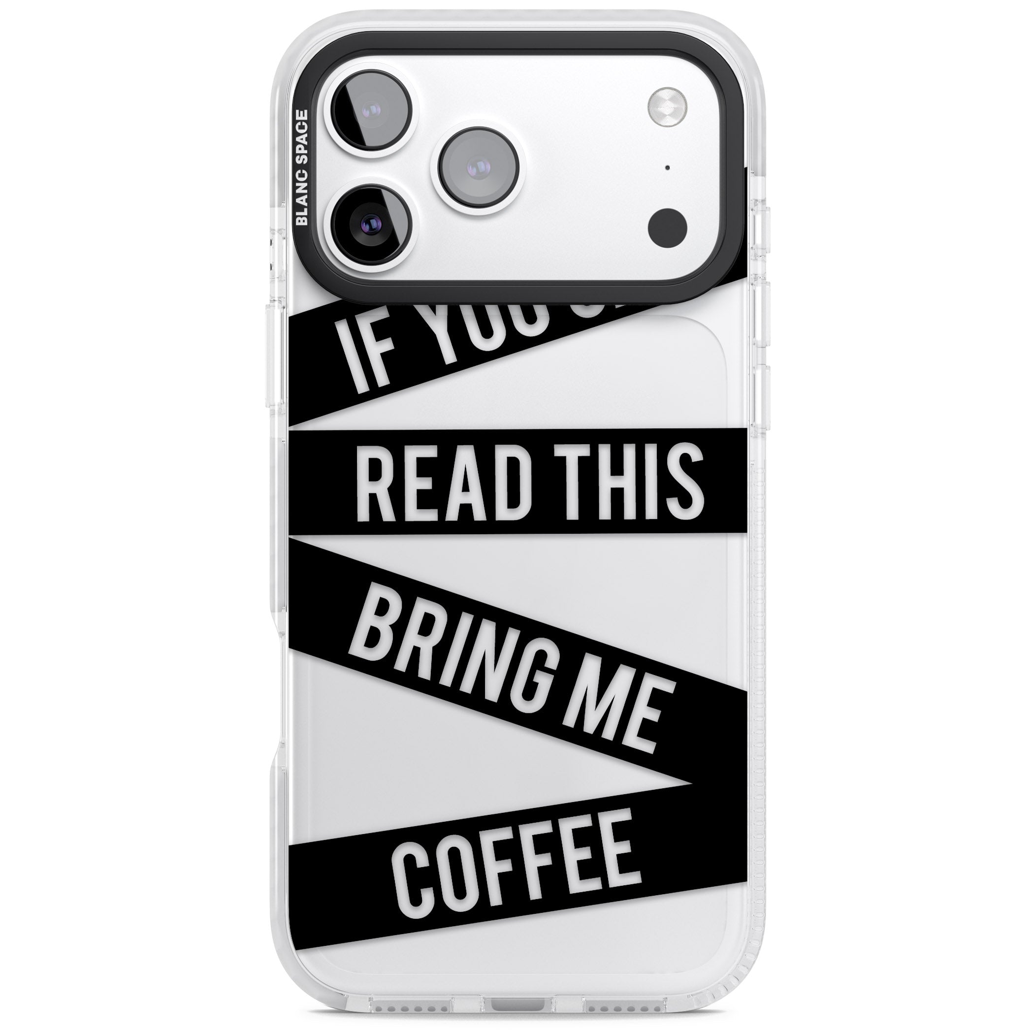 Bring Me Coffee iPhone 17 Pro Max Impact Clear Phone Case