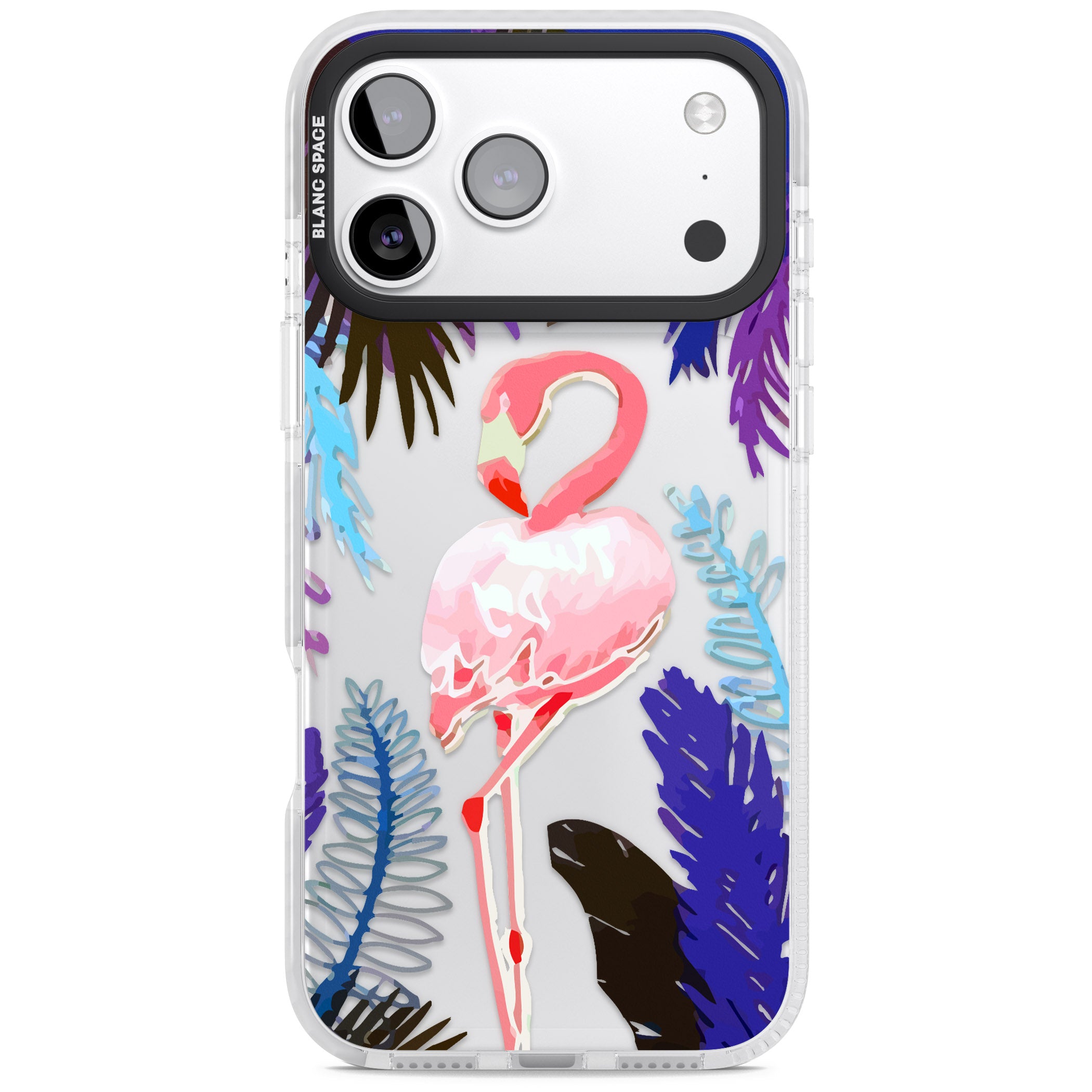 Tropical Flamingo iPhone 17 Pro Impact Clear Phone Case