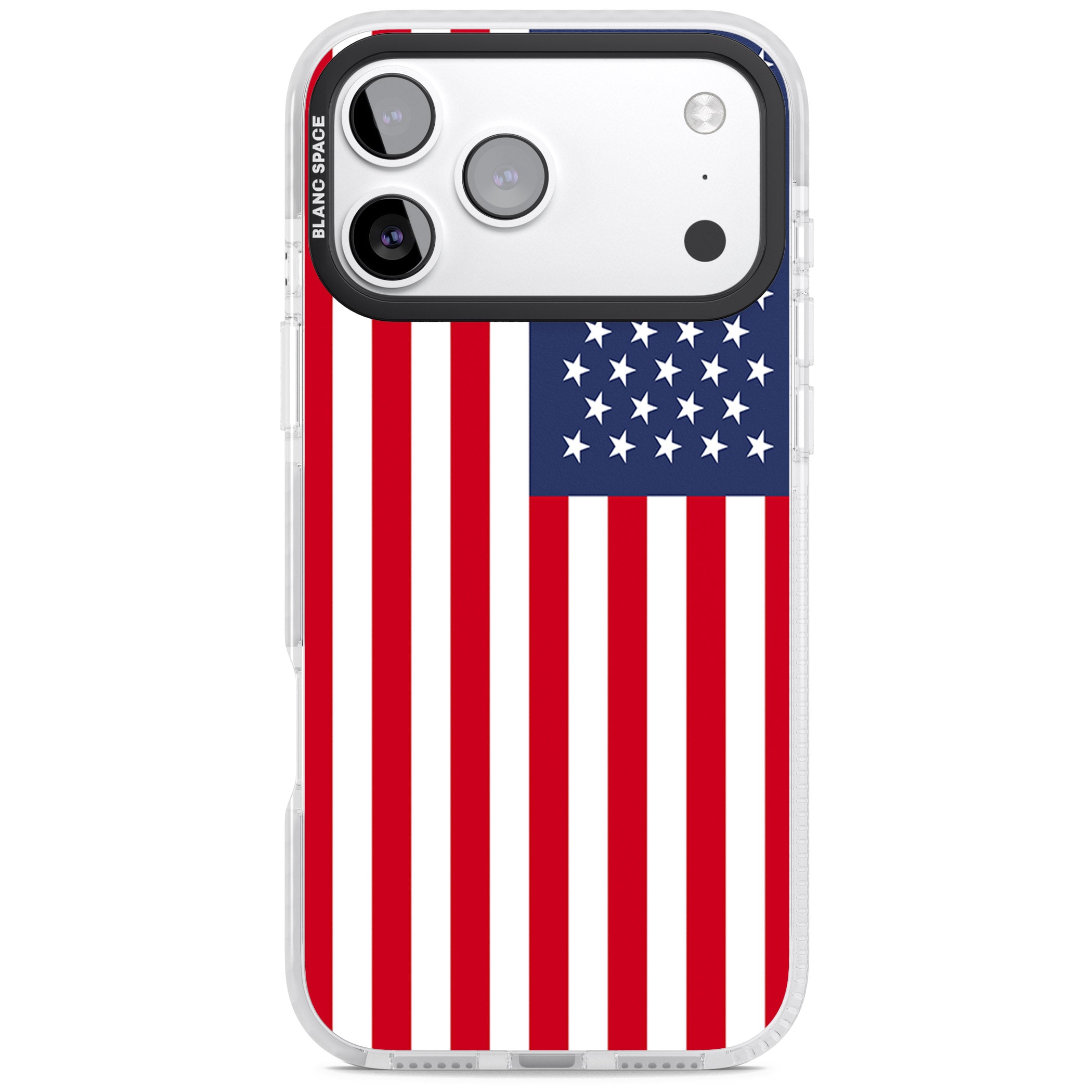 American Flag iPhone 17 Pro Max Impact Clear Phone Case
