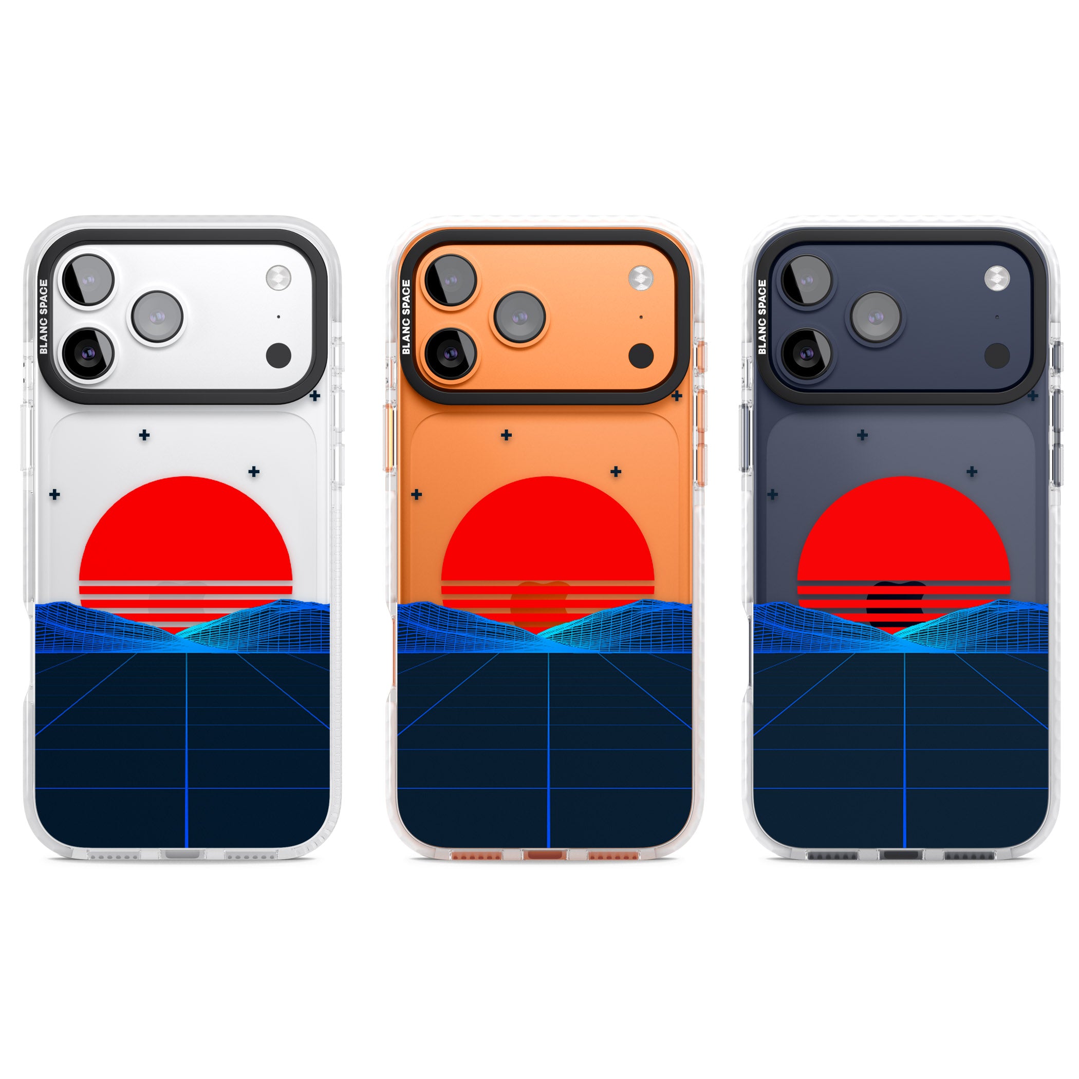 Japanese Sunset Vaporwave iPhone 17 Pro Impact Clear Phone Case APT Impact Protection