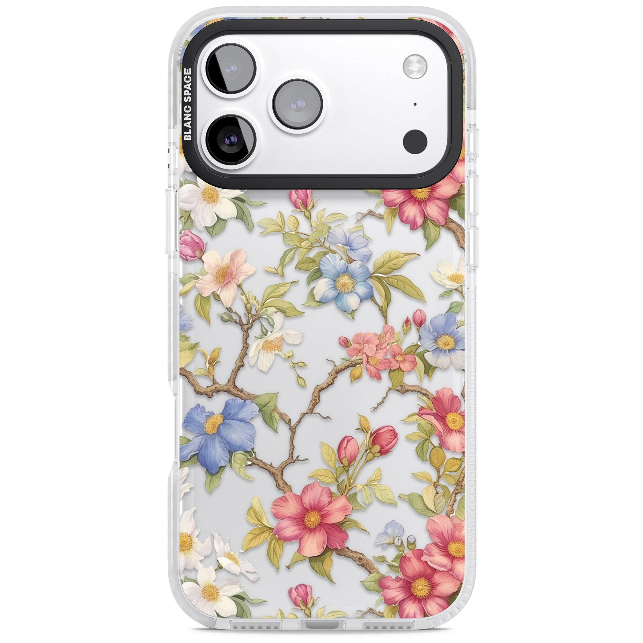 Vintage Vines & Flowers iPhone 17 Pro Max Impact Clear Phone Case