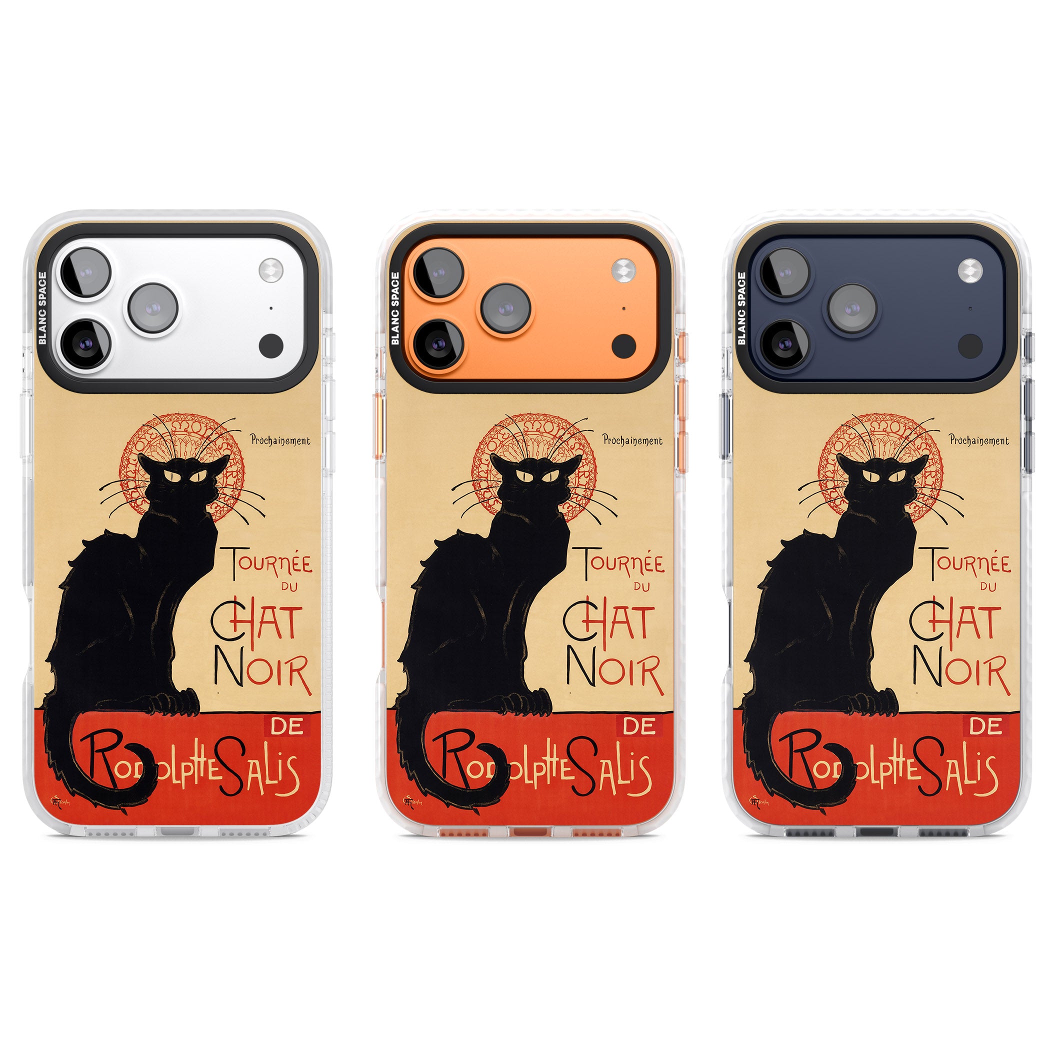 Tournee Du Chat Noir Poster iPhone 17 Pro Impact Clear Phone Case APT Impact Protection