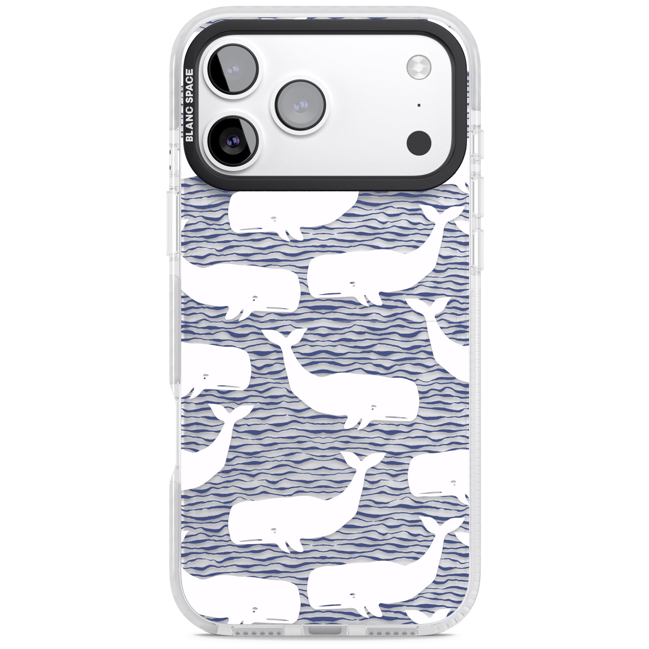 Whale Wave iPhone 17 Pro Impact Clear Phone Case