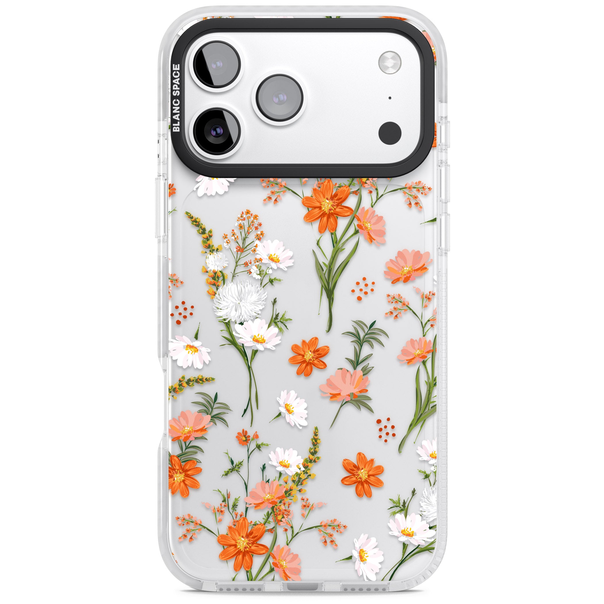 Sunset Wildflowers iPhone 17 Pro Impact Clear Phone Case
