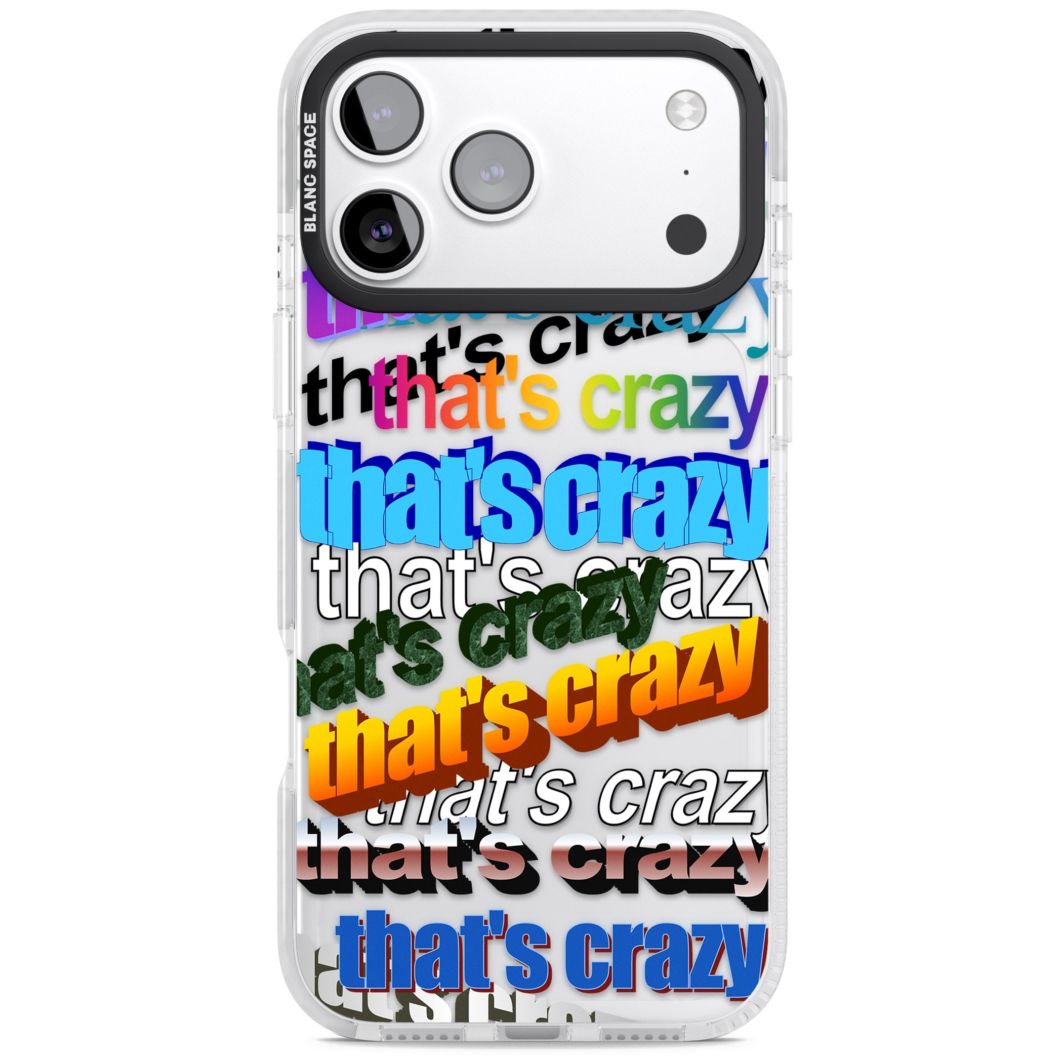 That'S Crazy Typography iPhone 17 Pro Max Impact Clear Phone Case