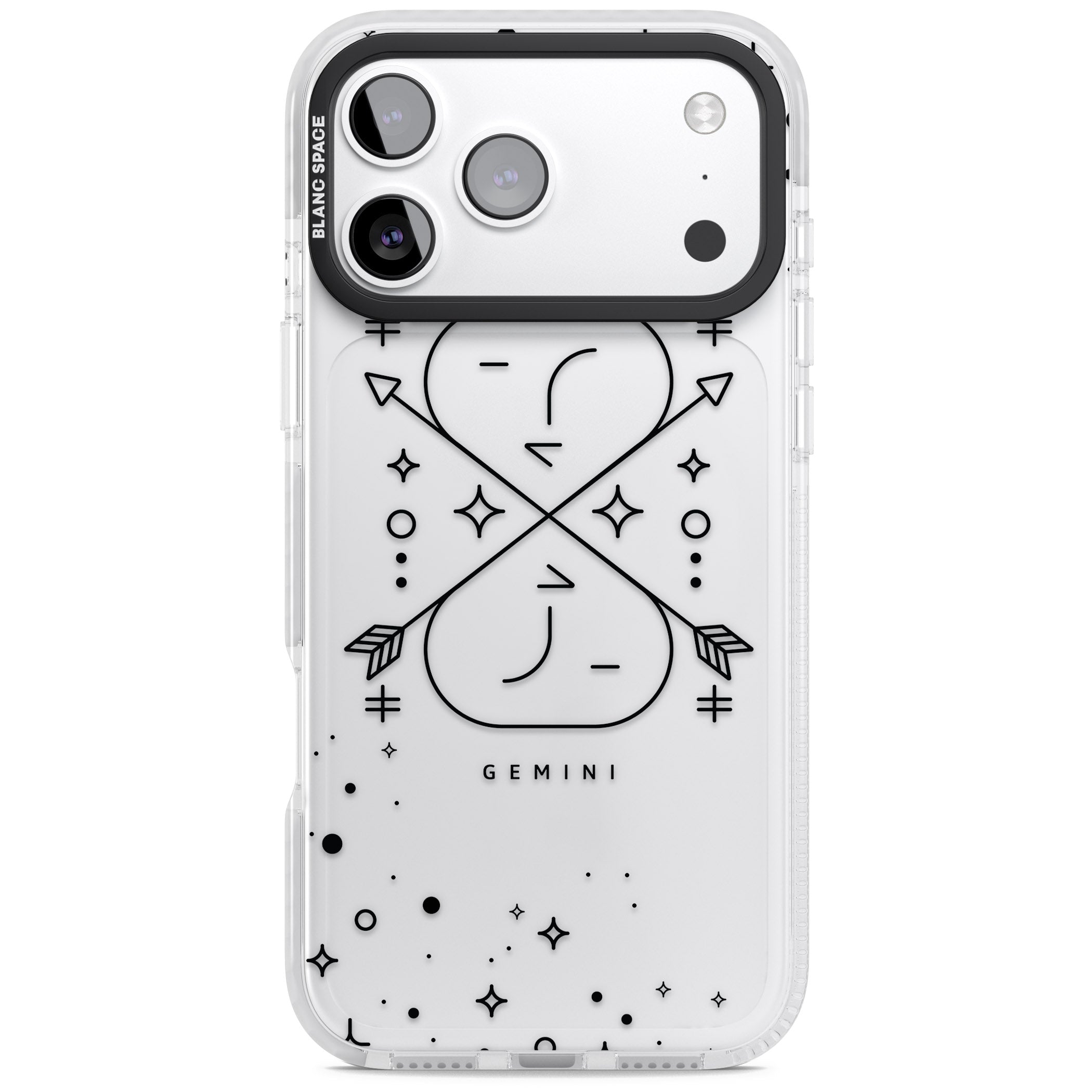 Gemini Zodiac iPhone 17 Pro Impact Clear Phone Case
