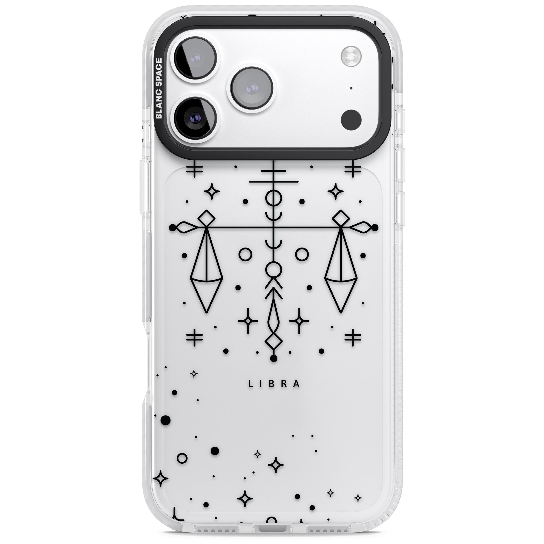 Libra Abstract Zodiac iPhone 17 Pro Max Impact Clear Phone Case