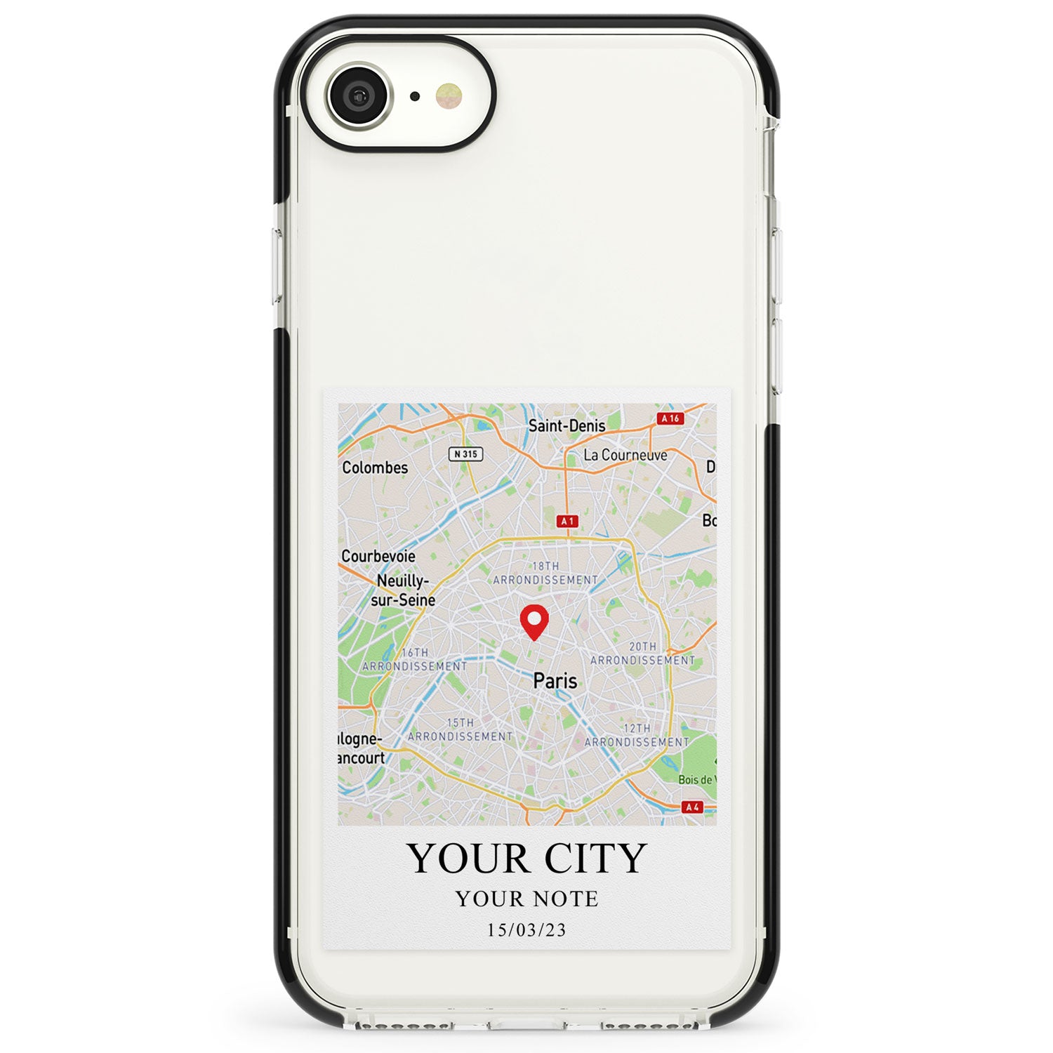 Personalised World Map Impact Phone Case for iPhone SE