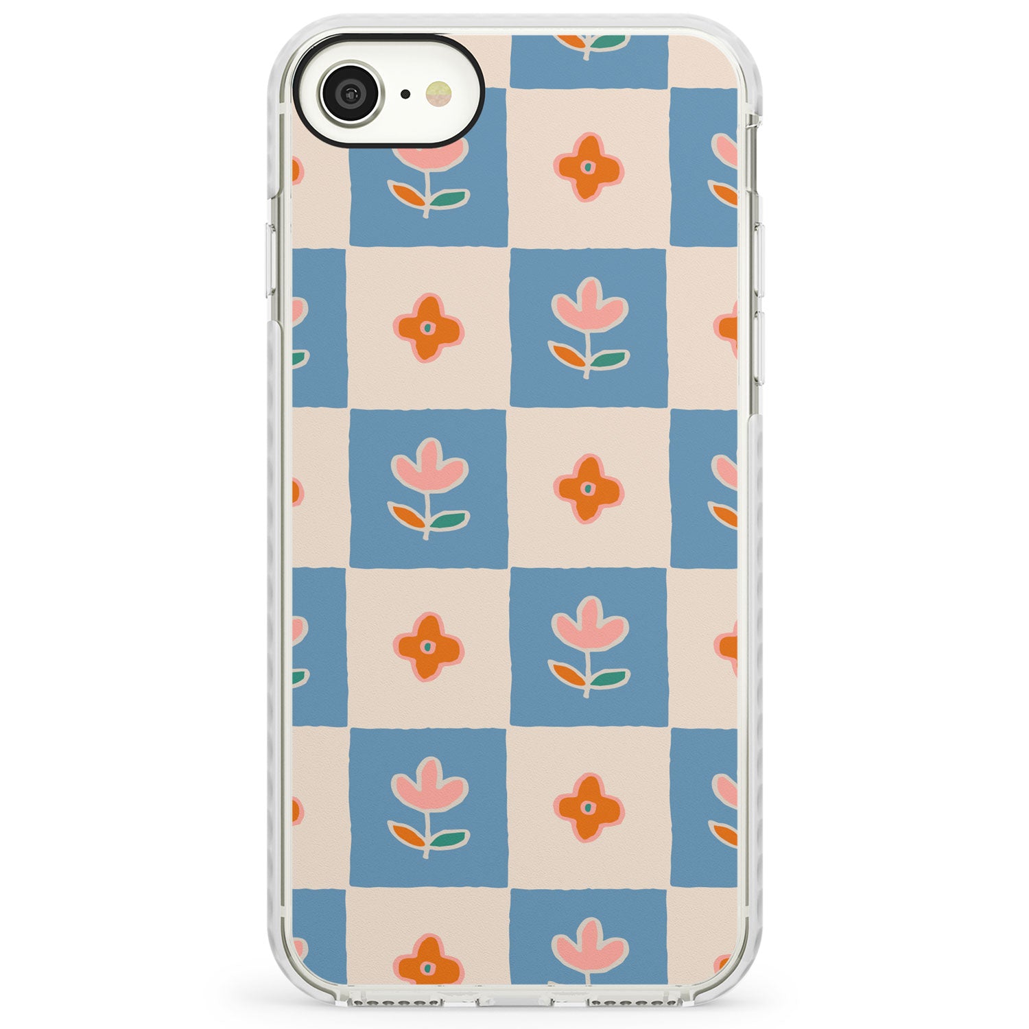 Vintage Bloom CheckeredImpact Phone Case for iPhone SE