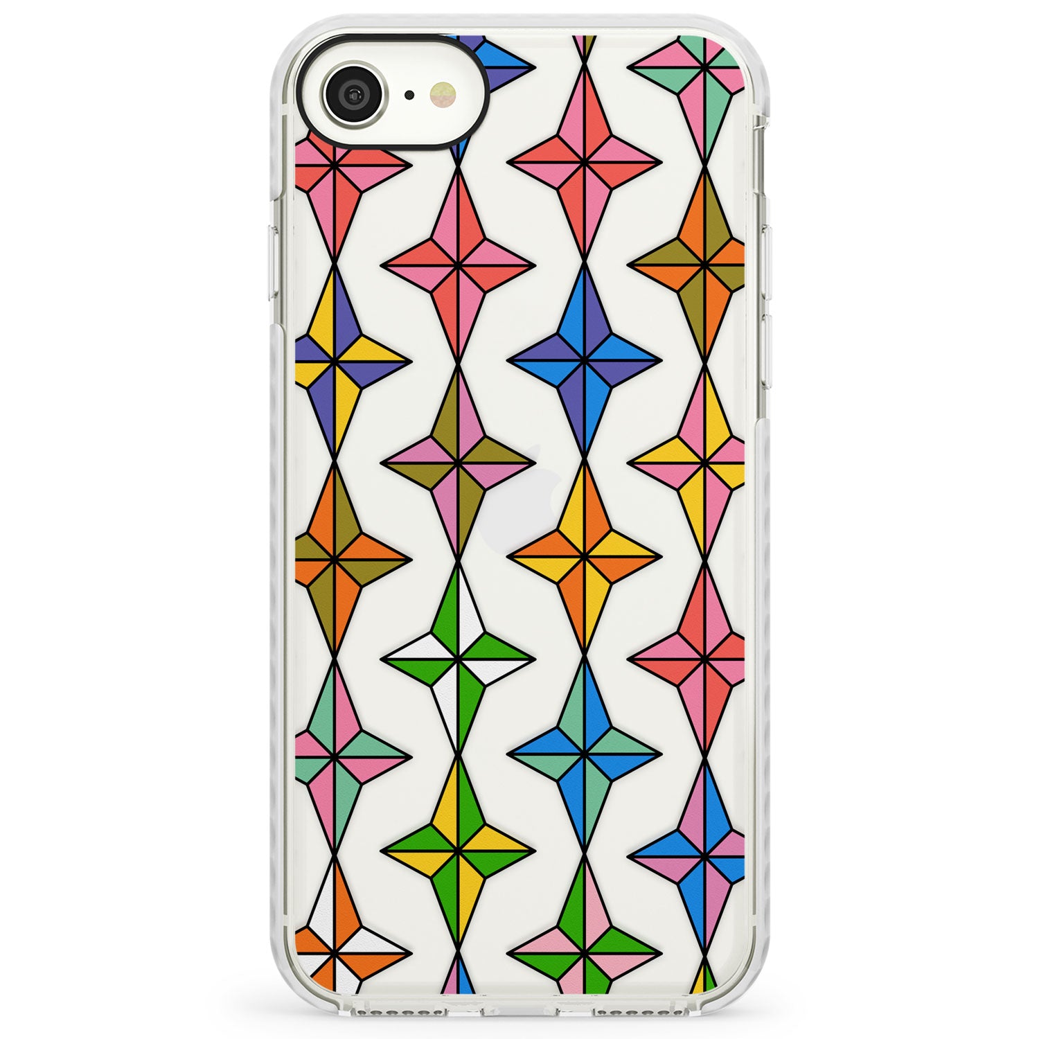 Multi Colour Stars PatternImpact Phone Case for iPhone SE