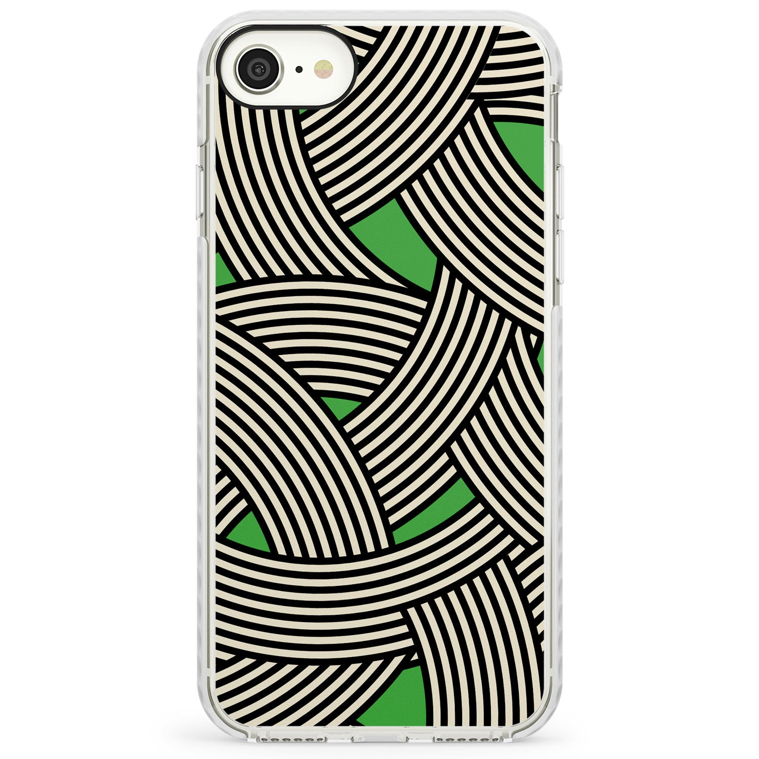 Green Optic WavesImpact Phone Case for iPhone SE