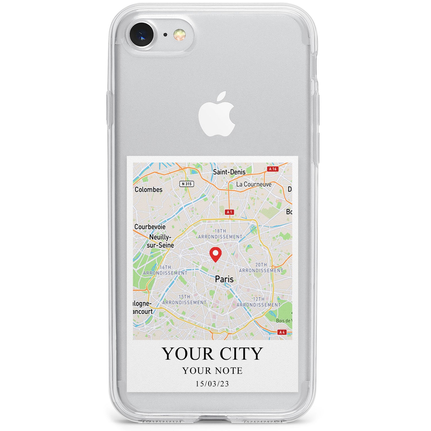 Personalised World Map Phone Case for iPhone SE 2020, iPhone SE 2022