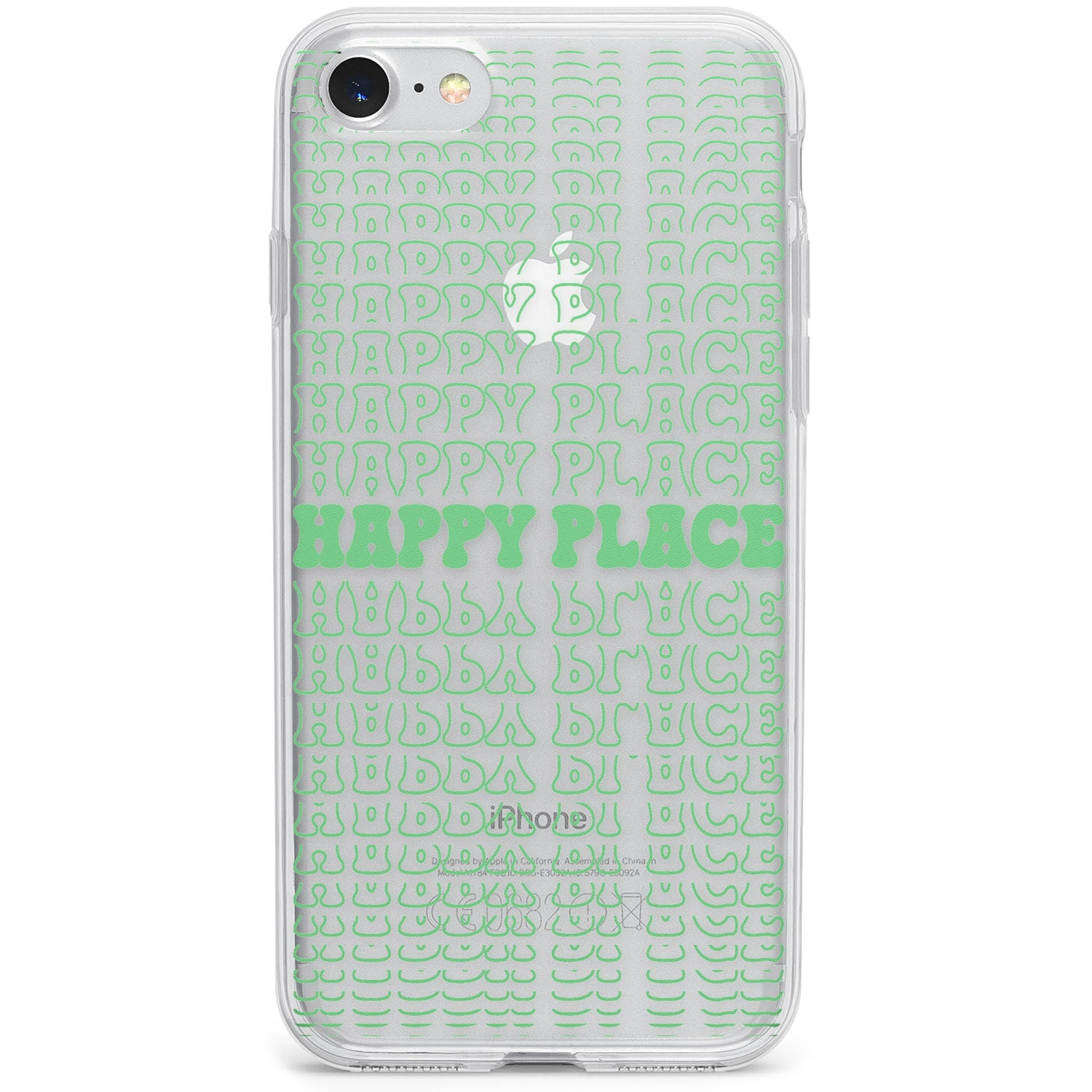 Happy Place (Green) Phone Case for iPhone SE 2020, iPhone SE 2022