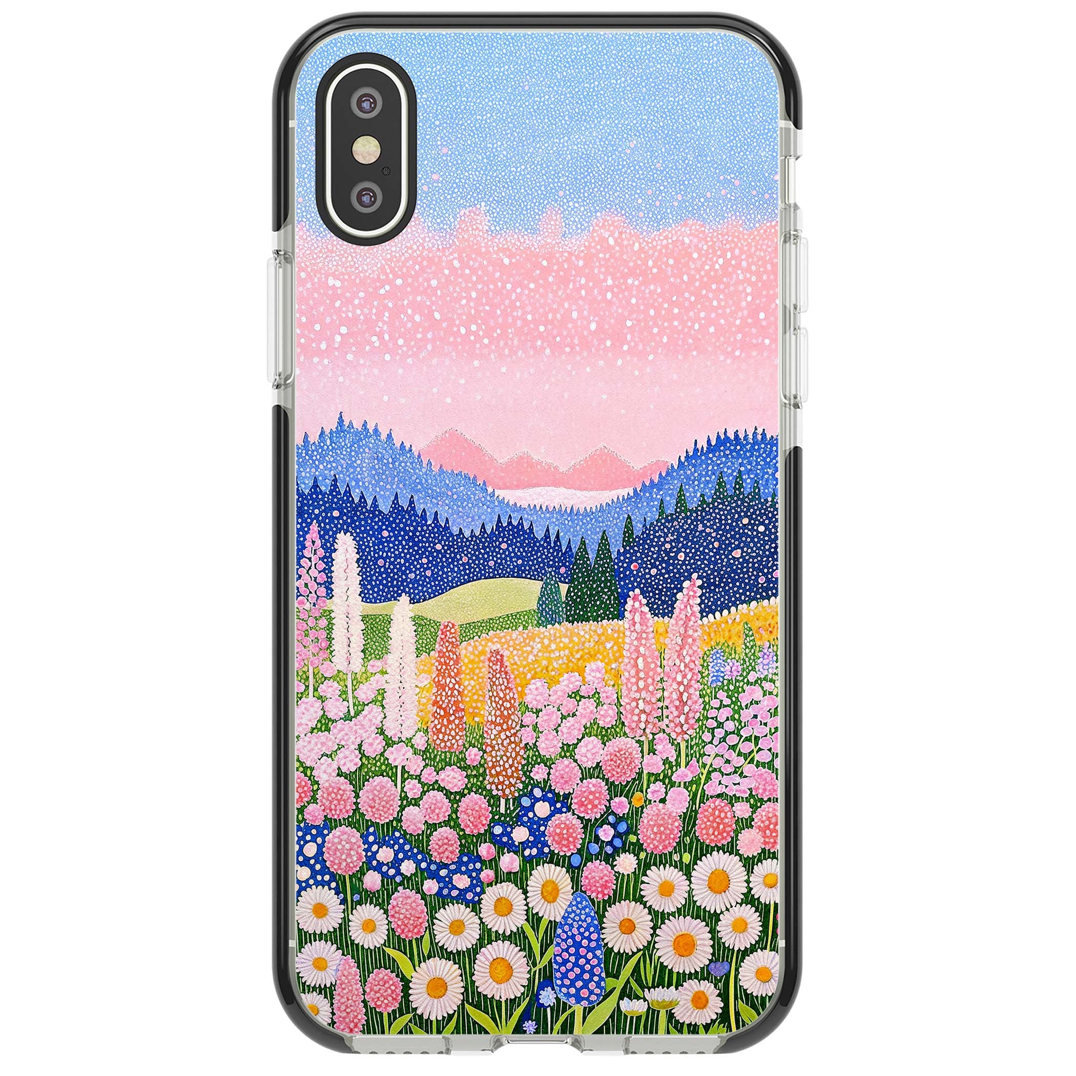 Valley Horizon cottagecore iPhone case | Black Impact case for iPhone X, iPhone XS Max, iPhone XR