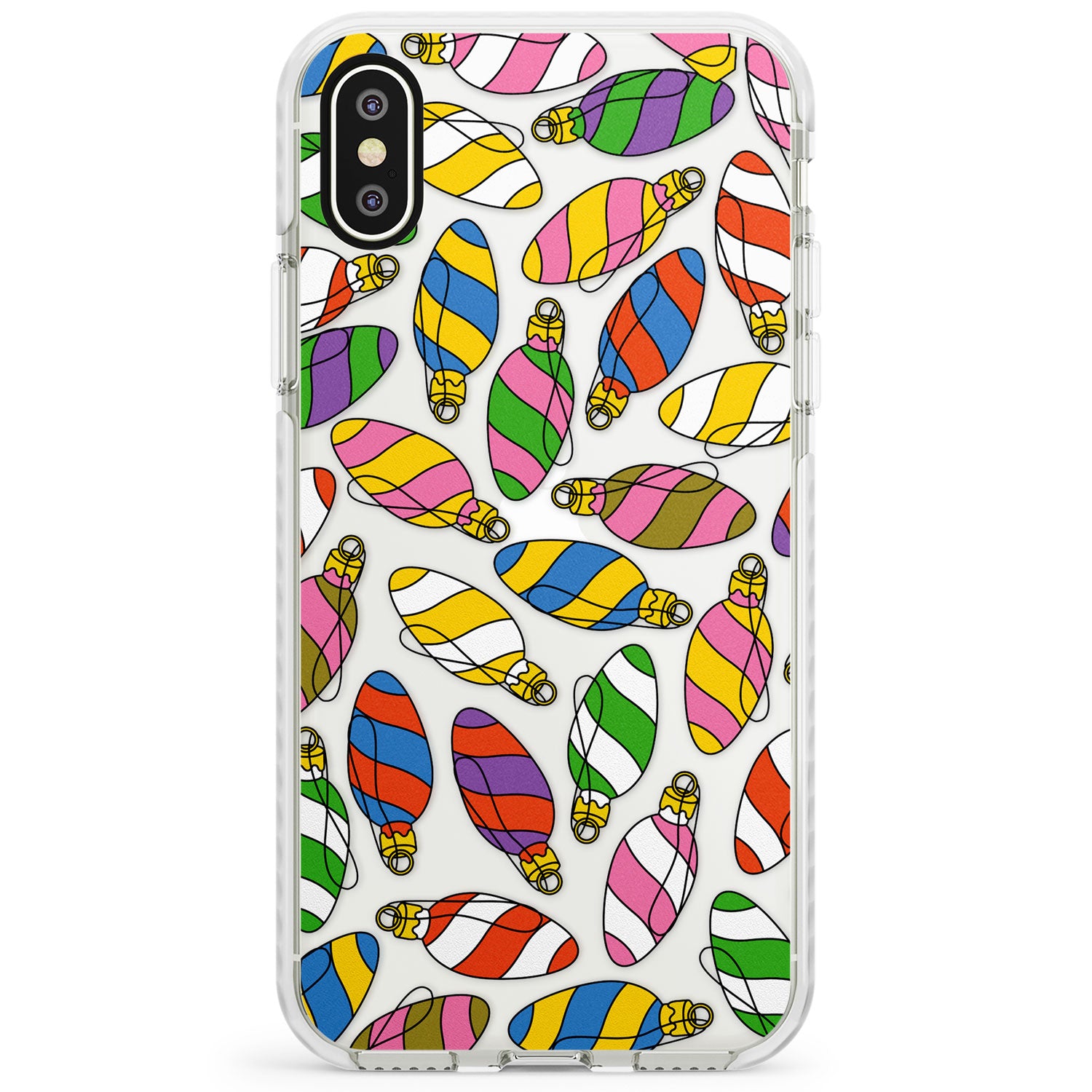 Colourful Holiday Ornaments Impact Phone Case for iPhone X XS Max XR