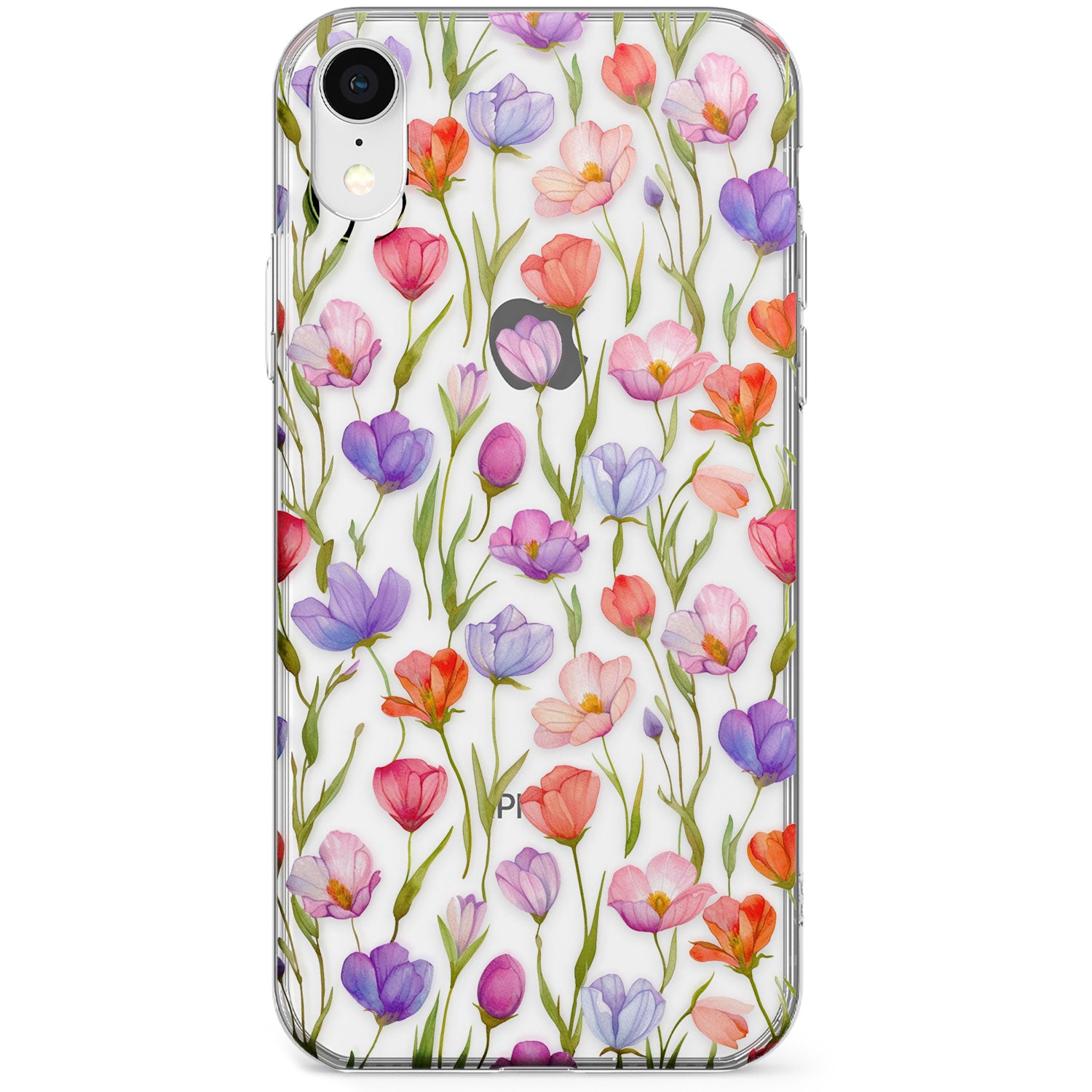 Red, Pink & Purple Flowers Phone Case for iPhone X, XS Max, XR