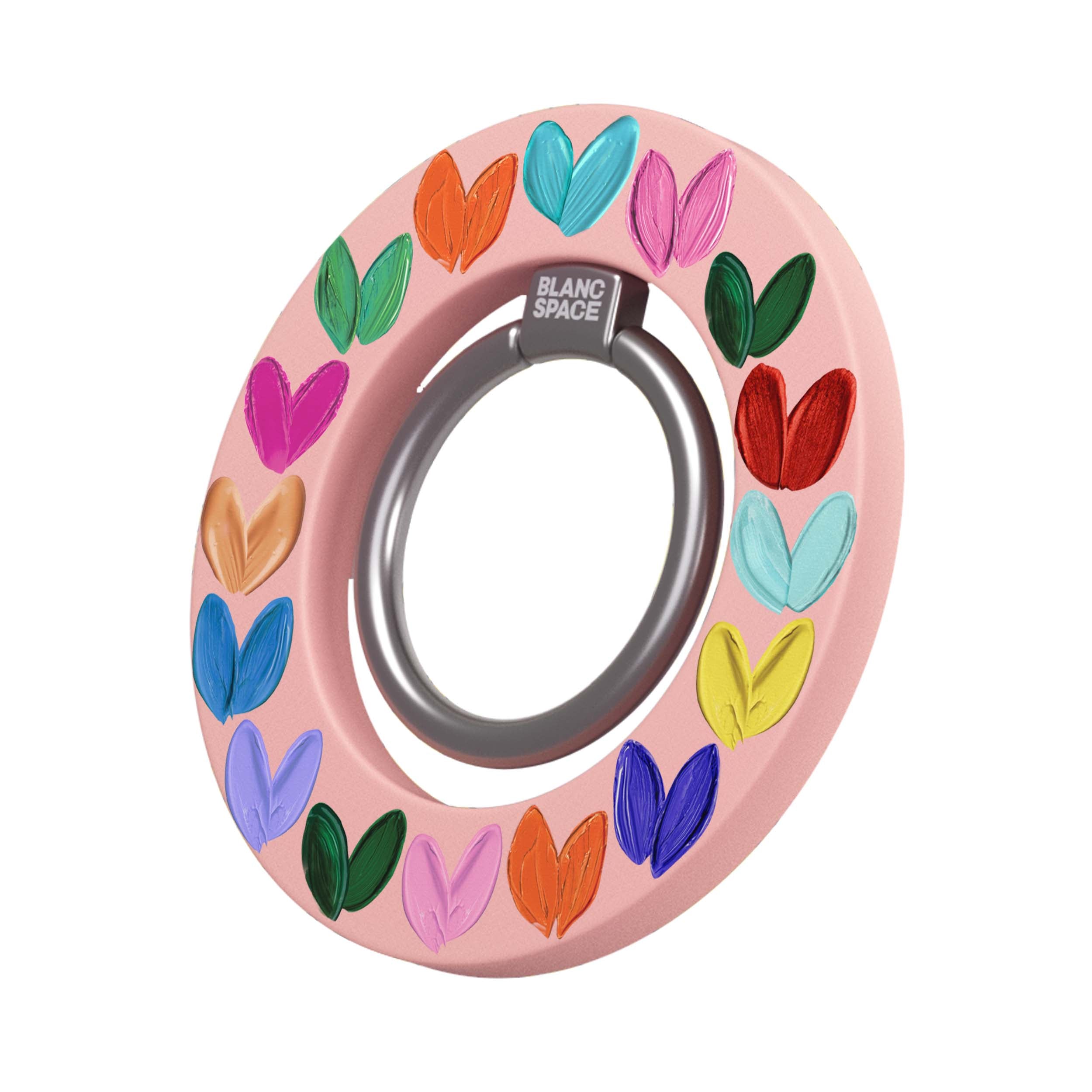 Oil Painted Hearts Magsafe Grip Magsafe Grip Pink