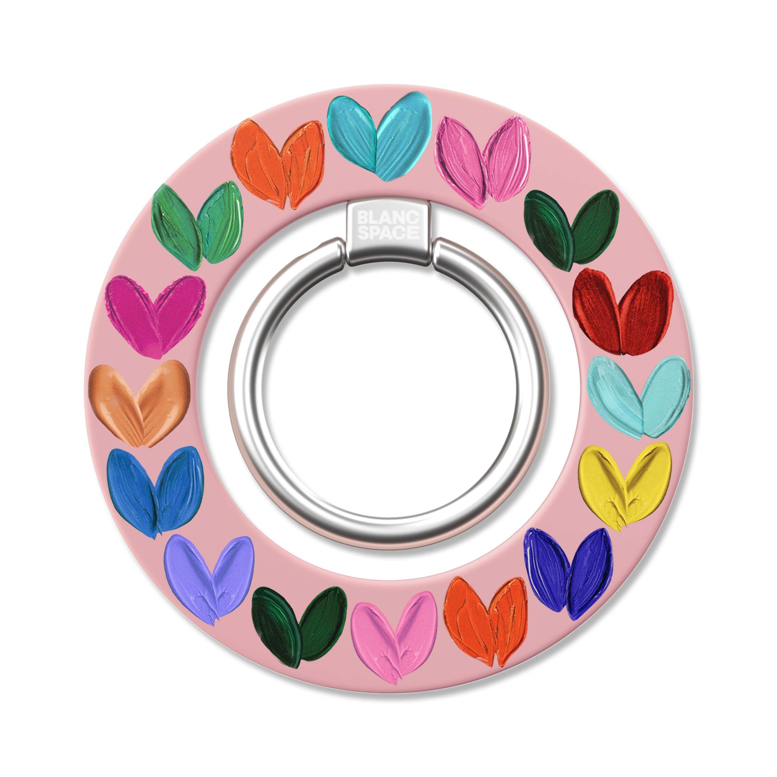 Oil Painted Hearts Magsafe Grip Magsafe Grip Pink