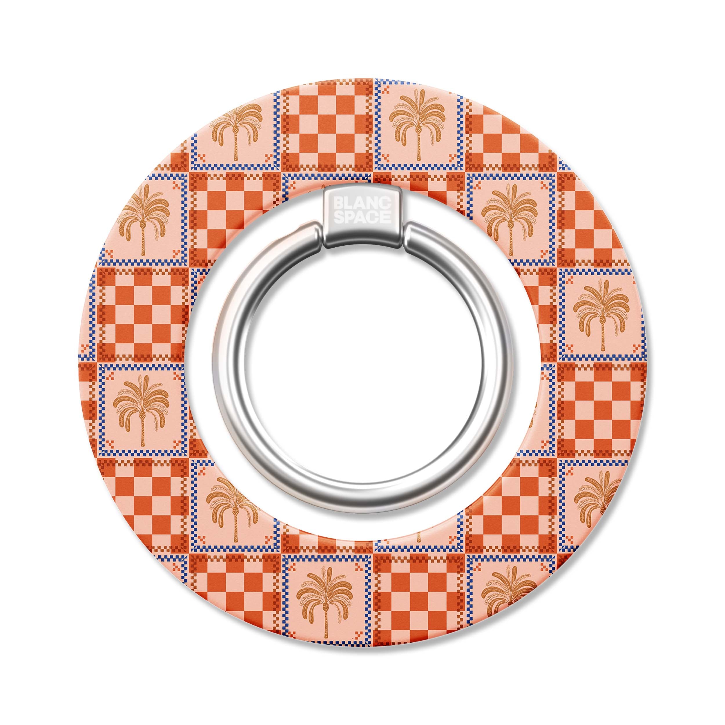 Coastal Italian Check Pattern Magsafe Grip Magsafe Grip White