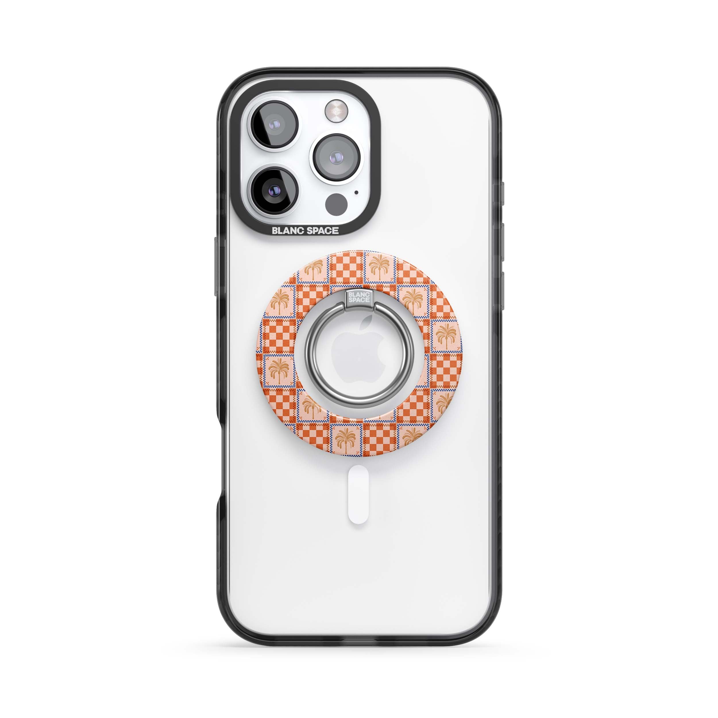 Coastal Italian Check Pattern Magsafe Grip Magsafe Grip White