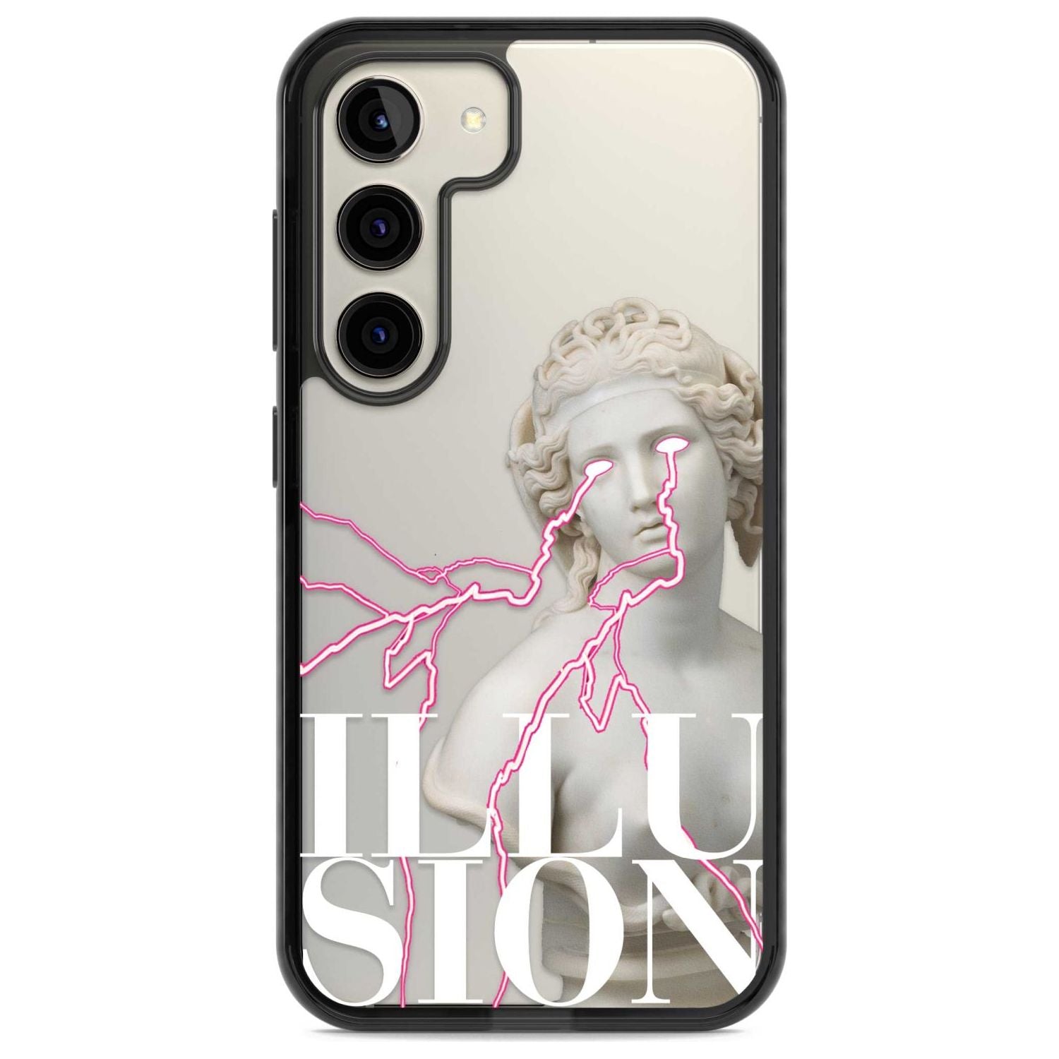ILLUSION Phone Case Samsung S22 / Black Impact Case,Samsung S23 / Black Impact Case Blanc Space