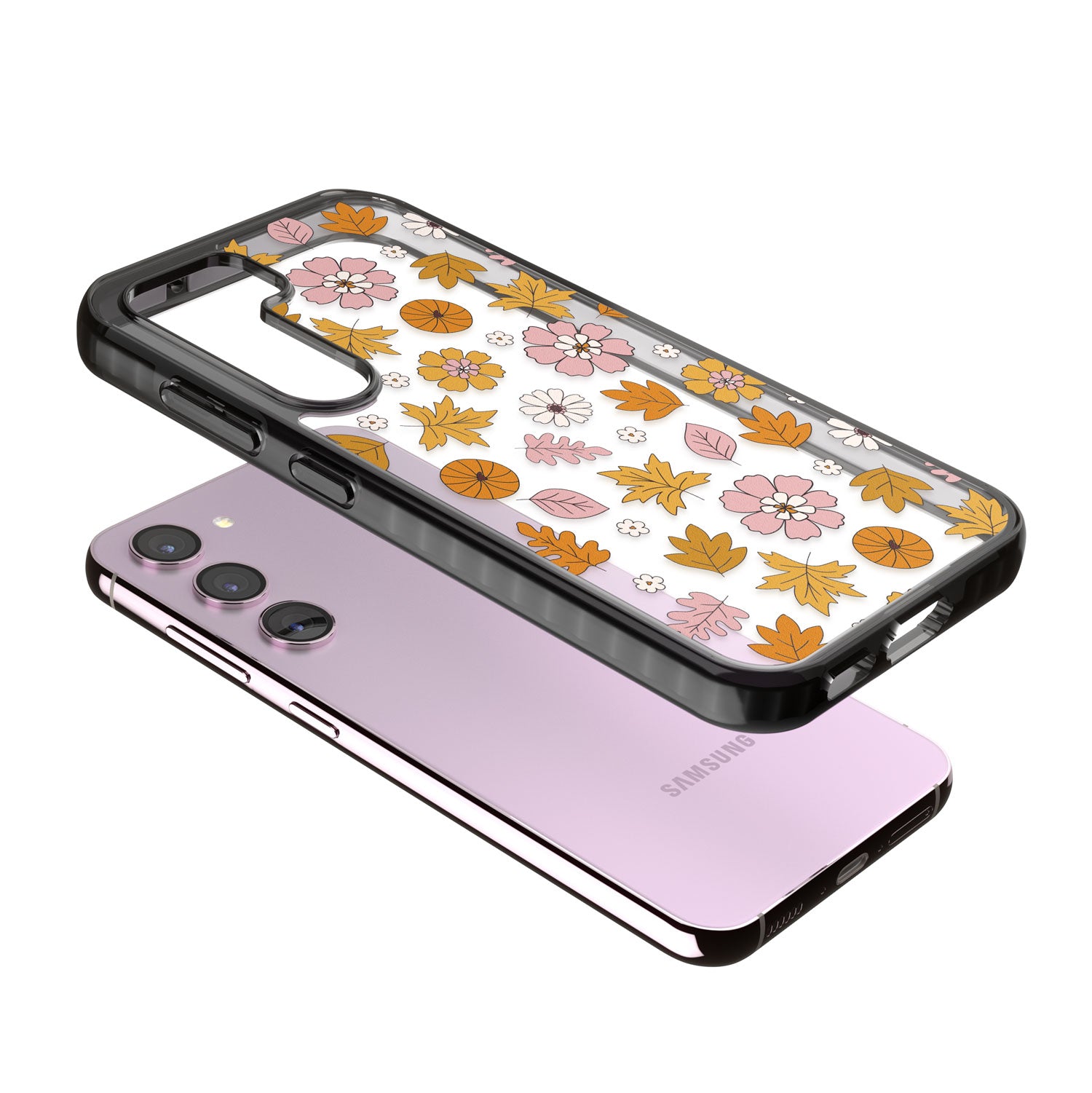 Autumn Leaves and Flowers Impact Phone Case for Samsung Galaxy S24, Samsung Galaxy S23, Samsung Galaxy S22