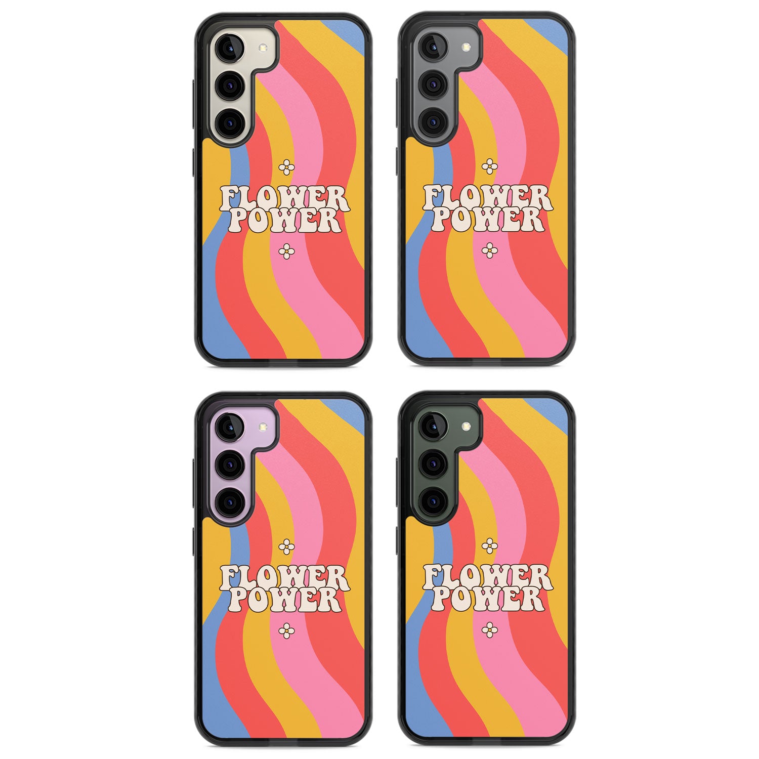 Melting Flower Power Impact Phone Case for Samsung Galaxy S24, Samsung Galaxy S23, Samsung Galaxy S22