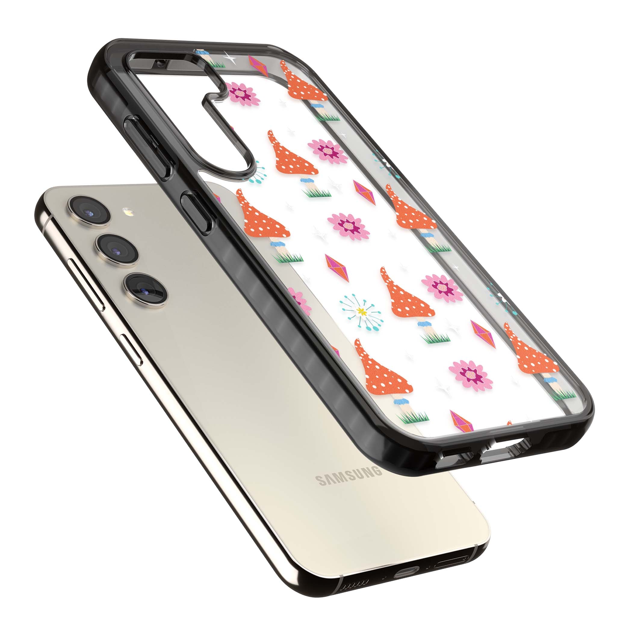 Elevate Your Phone'S Style With This Boho Celestial Sun & Eye Phone Case, Featuring A Mystical Blend Of Suns, All-Seeing Eyes, Butterflies, Stars, And