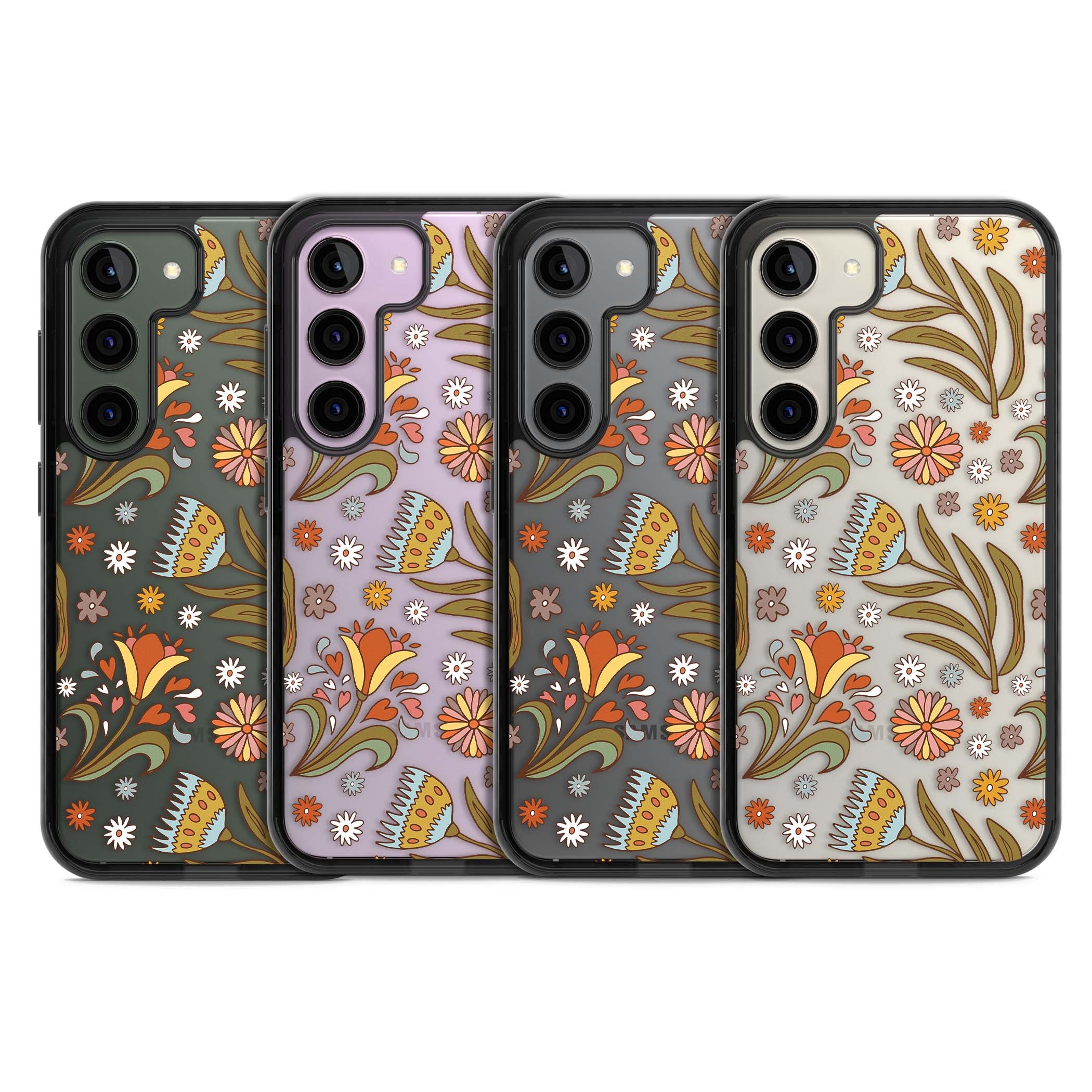 Elevate Your Phone'S Style With This Boho Celestial Sun & Eye Phone Case, Featuring A Mystical Blend Of Suns, All-Seeing Eyes, Butterflies, Stars, And