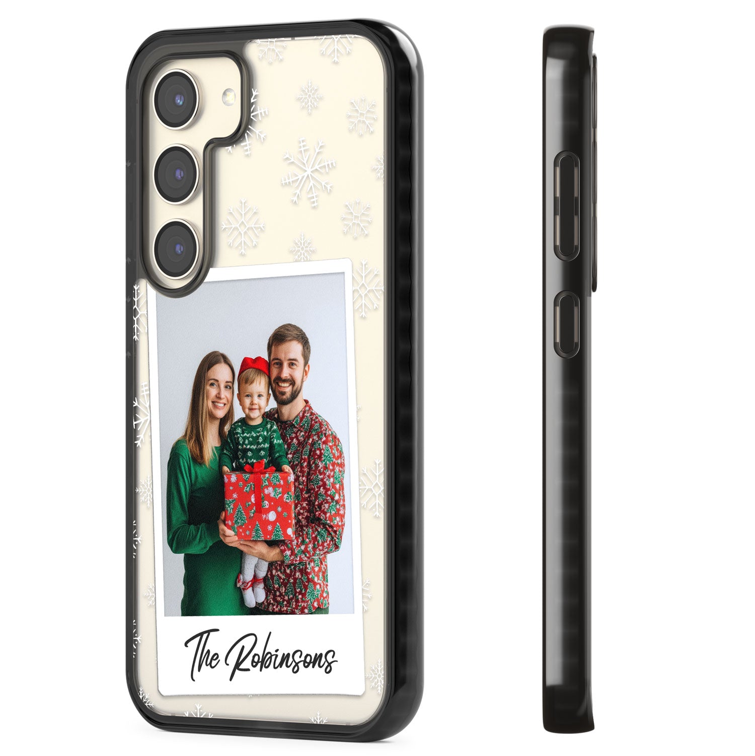 Personalised Snowflake Photo Impact Phone Case for Samsung Galaxy S24, Samsung Galaxy S23, Samsung Galaxy S22